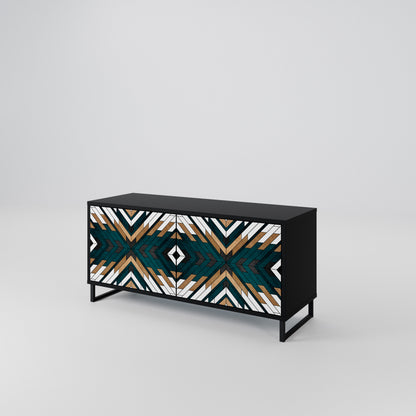 ARTISTIC GEOMETRY Compact 2-Door TV Cabinet
