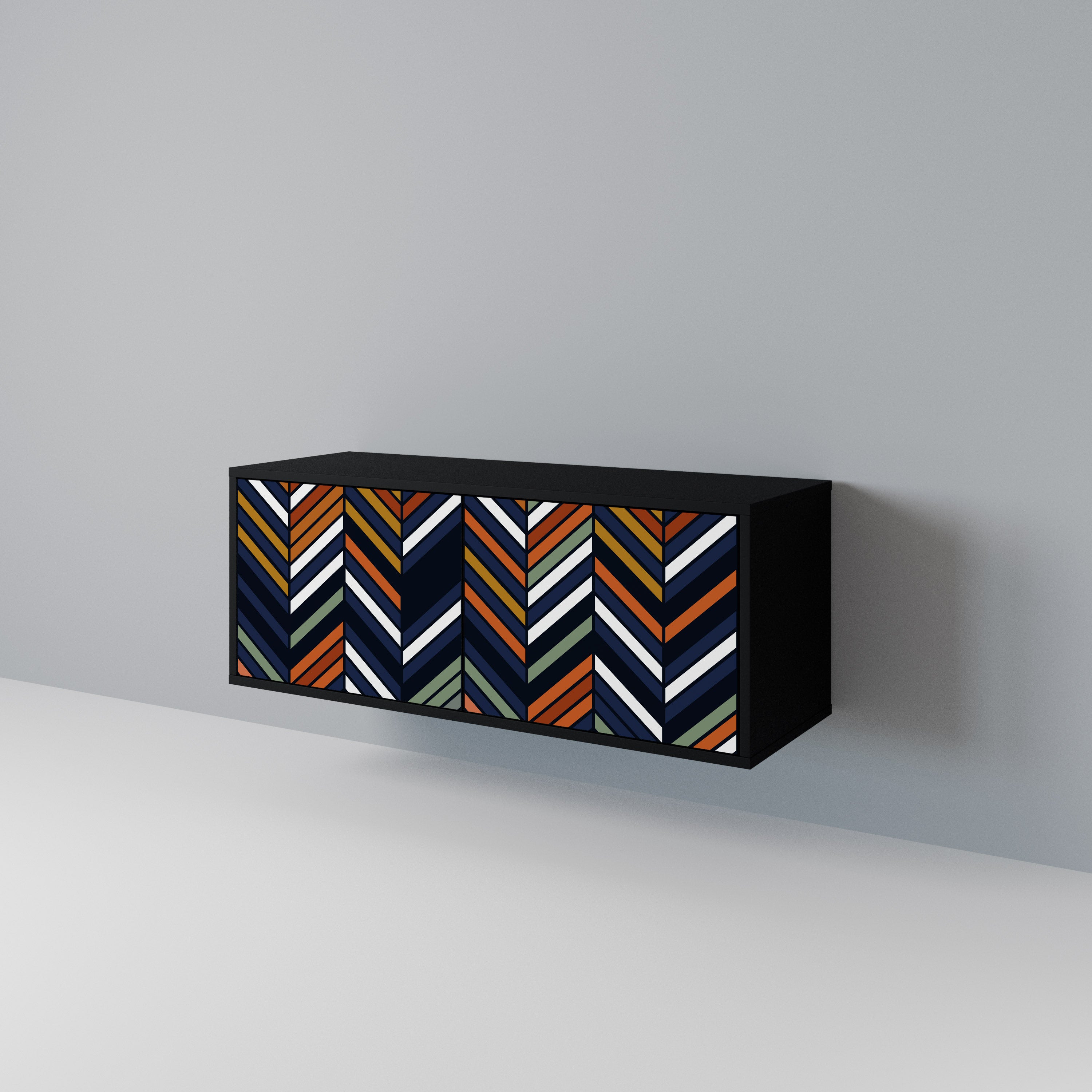 VIBRANT PATCHWORK Compact 2-Door TV Cabinet