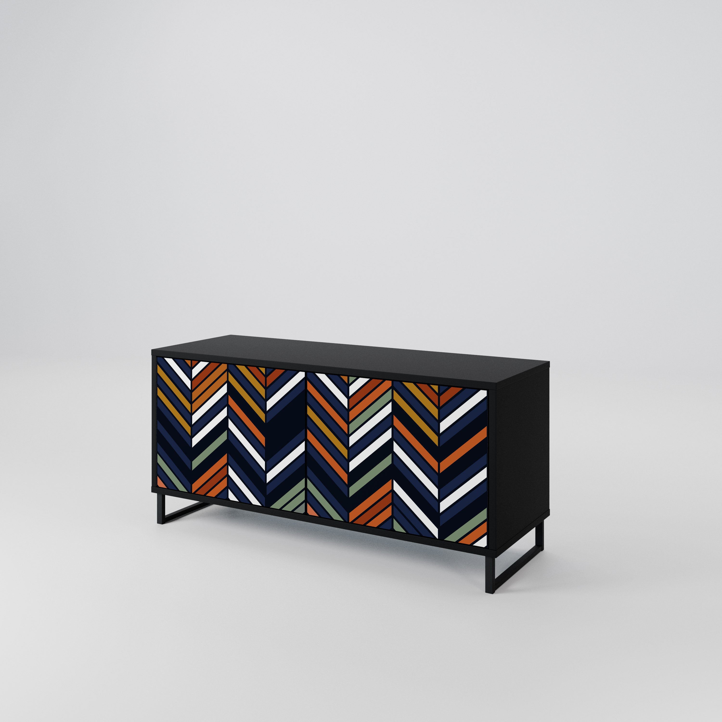 VIBRANT PATCHWORK Compact 2-Door TV Cabinet