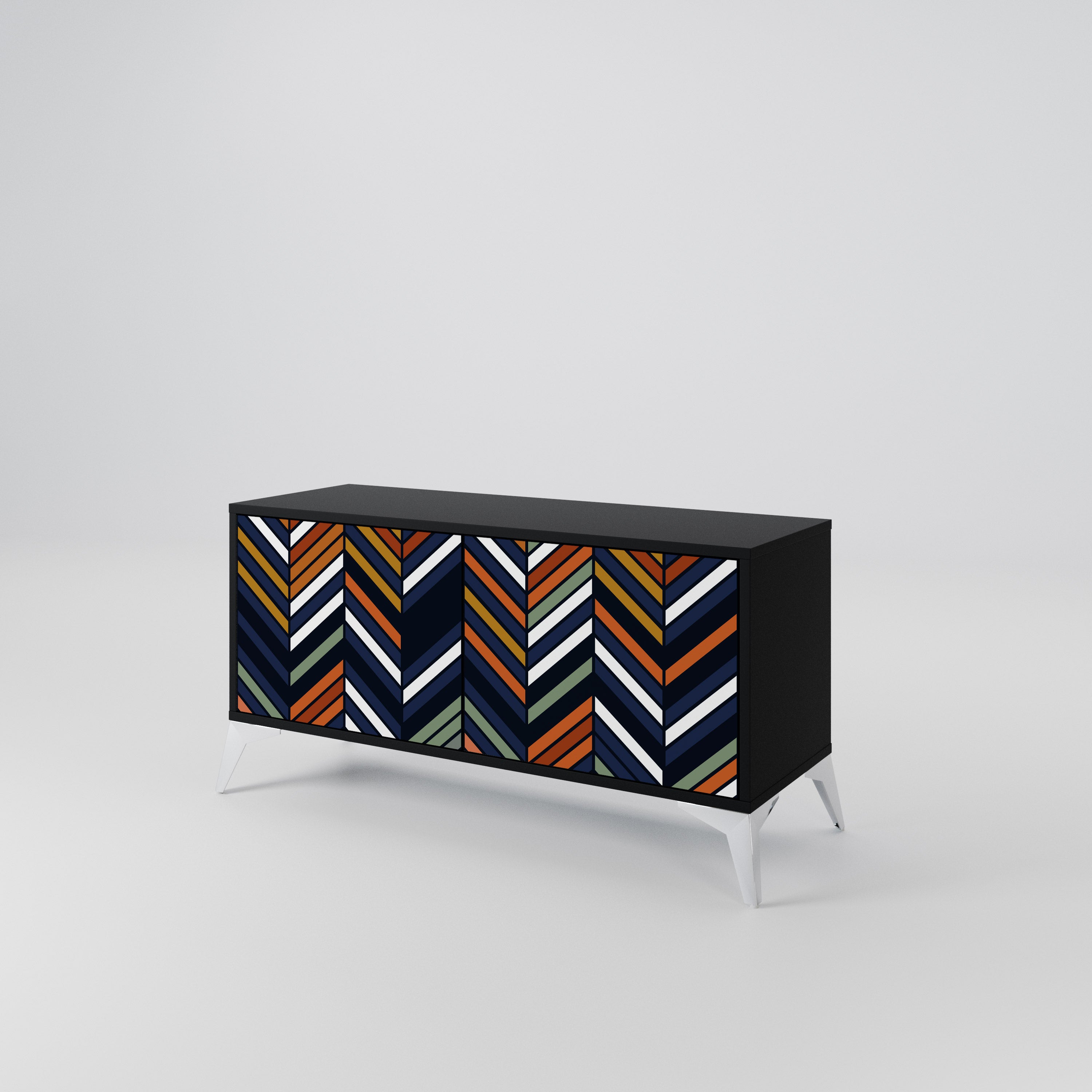 VIBRANT PATCHWORK Compact 2-Door TV Cabinet