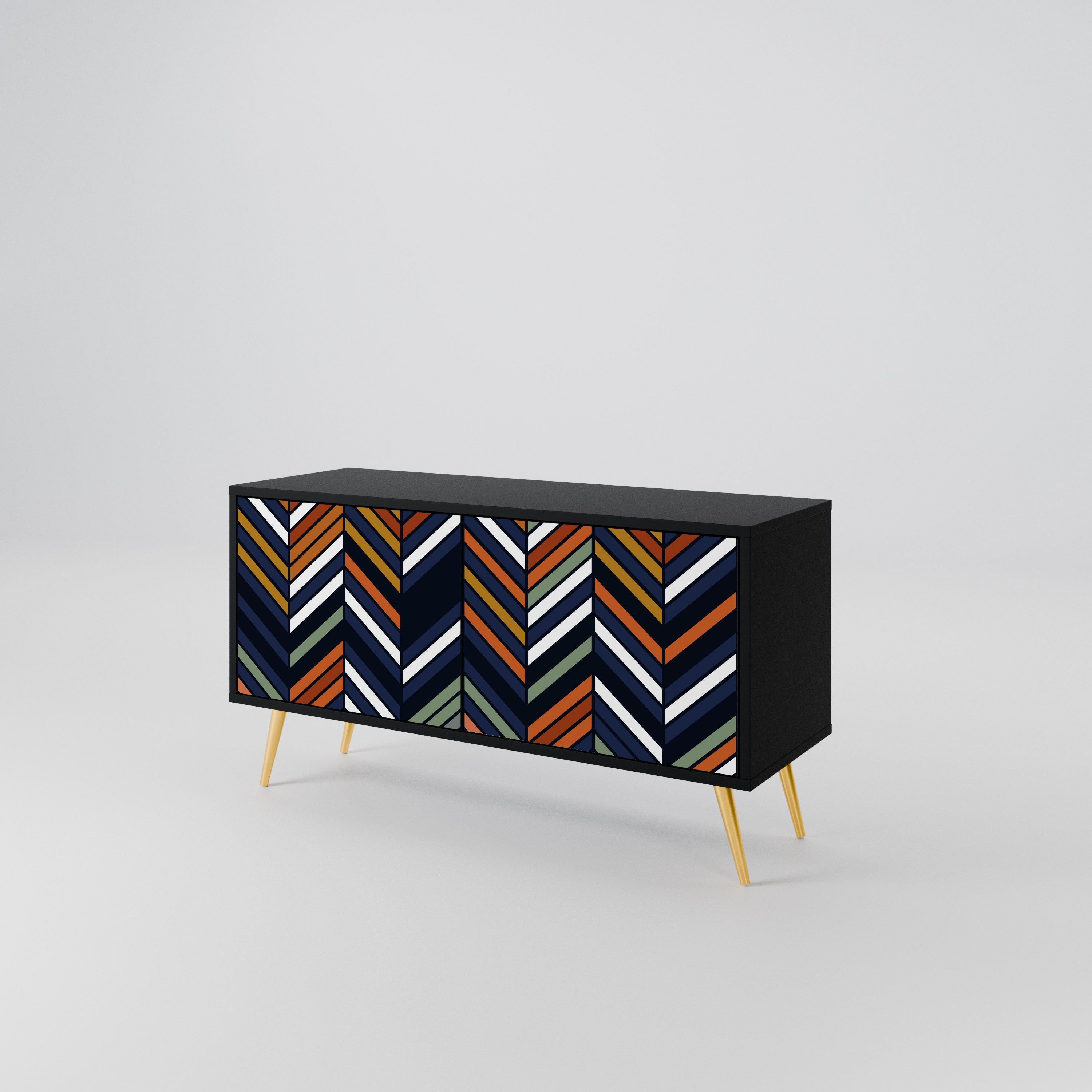 VIBRANT PATCHWORK Compact 2-Door TV Cabinet