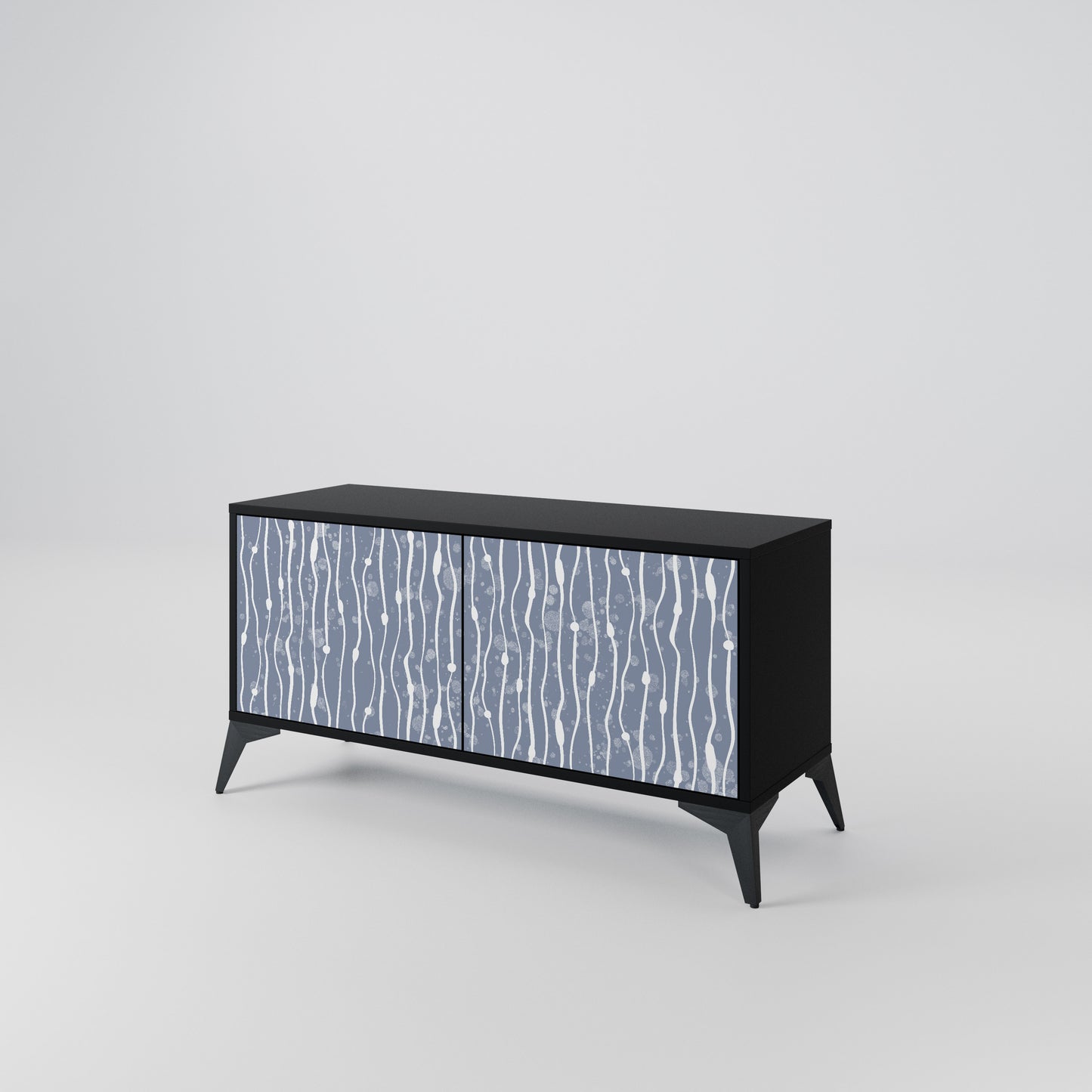 GRAPHITE RAIN Compact 2-Door TV Cabinet