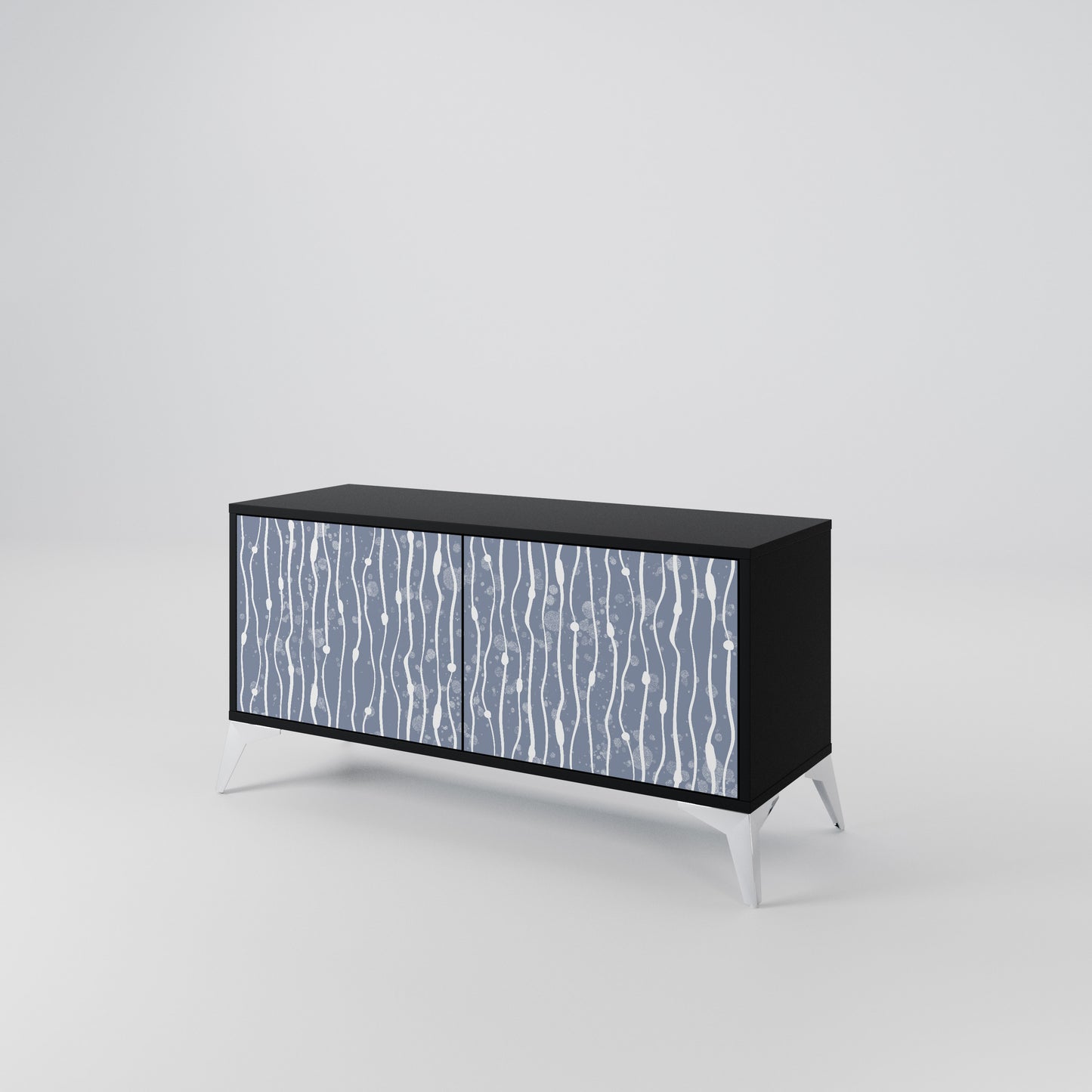 GRAPHITE RAIN Compact 2-Door TV Cabinet