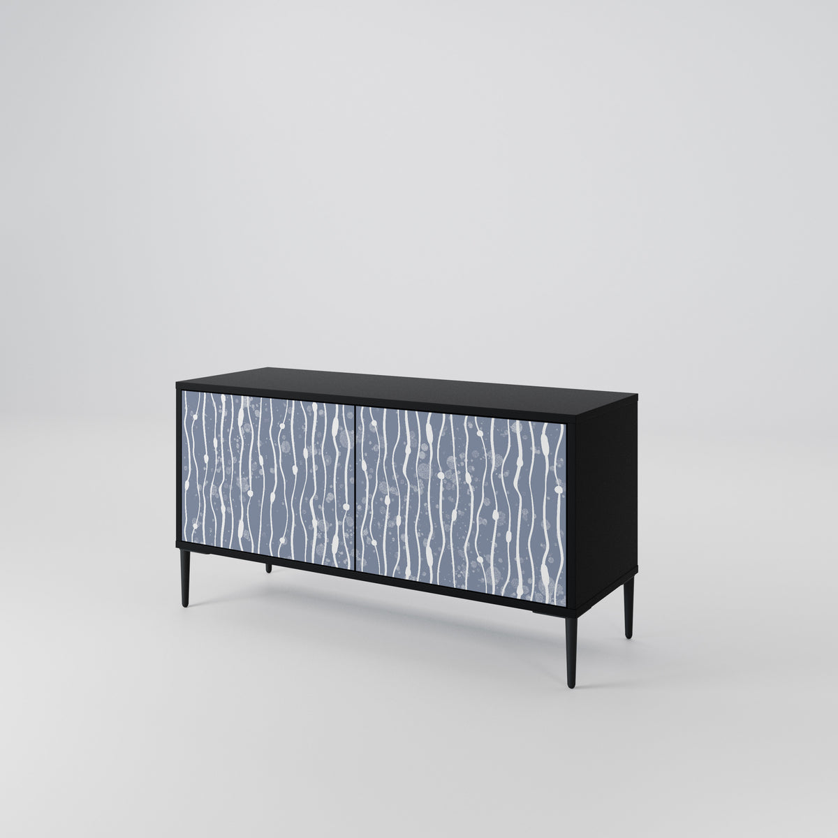 GRAPHITE RAIN Compact 2-Door TV Cabinet
