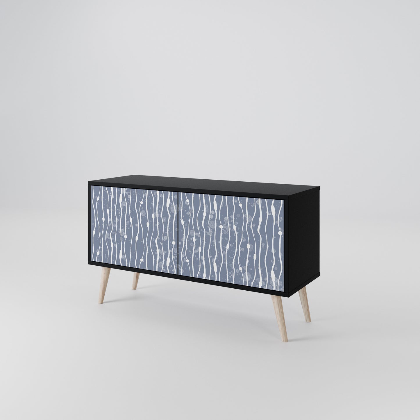 GRAPHITE RAIN Compact 2-Door TV Cabinet
