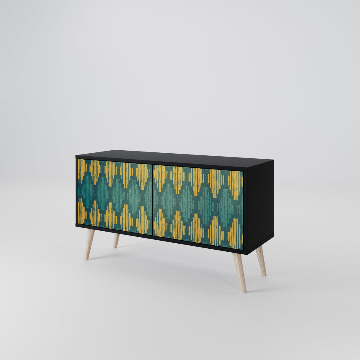 POLYGONS Compact 2-Door TV Cabinet