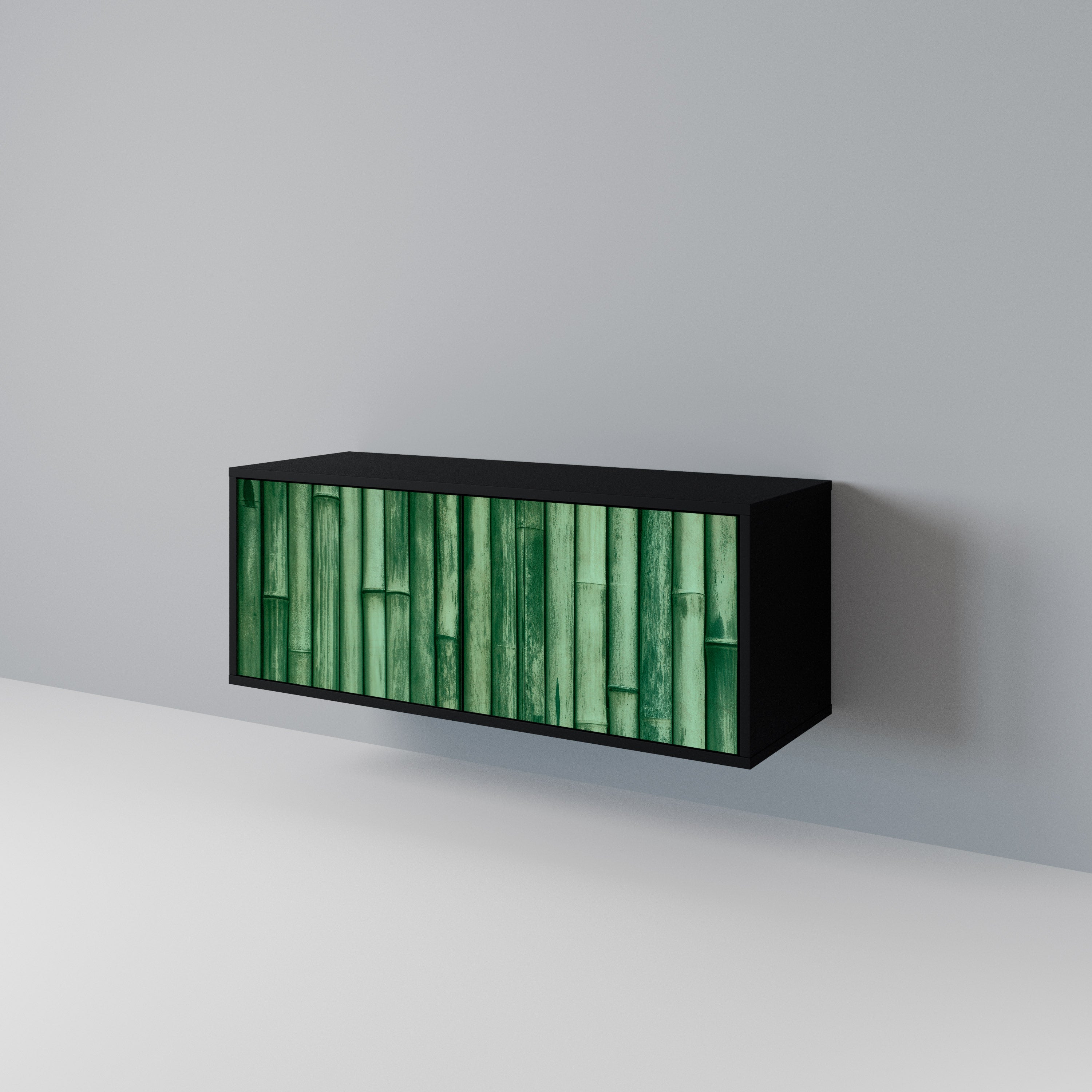 NATURAL GREEN Compact 2-Door TV Cabinet