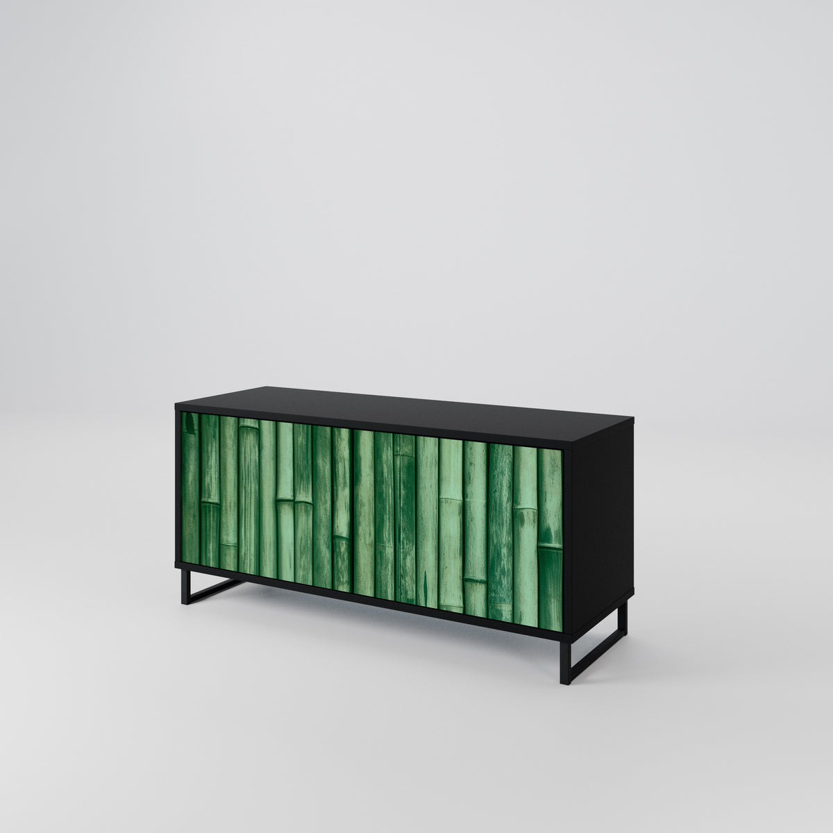 NATURAL GREEN Compact 2-Door TV Cabinet