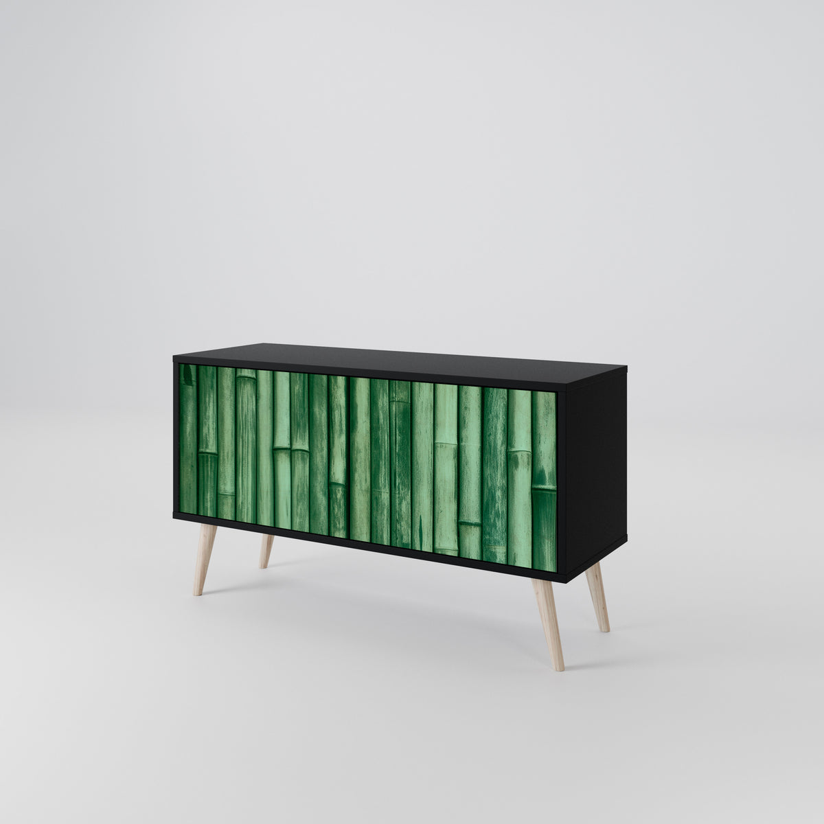 NATURAL GREEN Compact 2-Door TV Cabinet