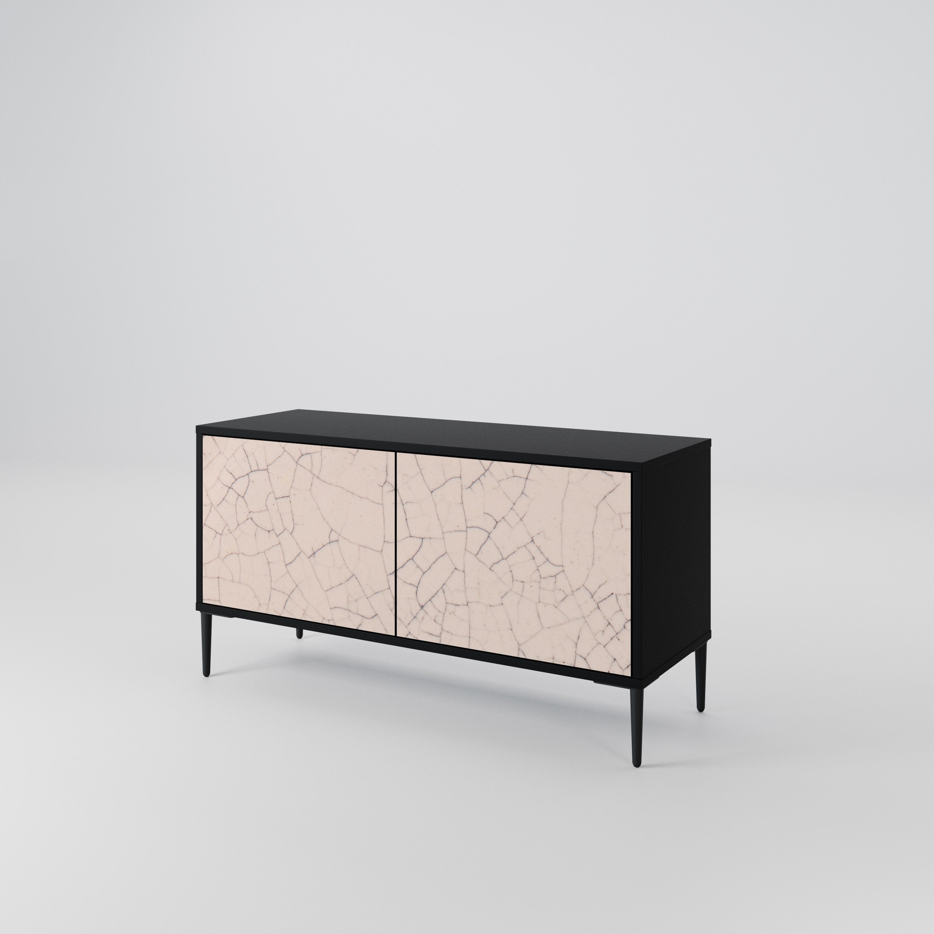 CERAMIC TEXTURE Compact 2-Door TV Cabinet