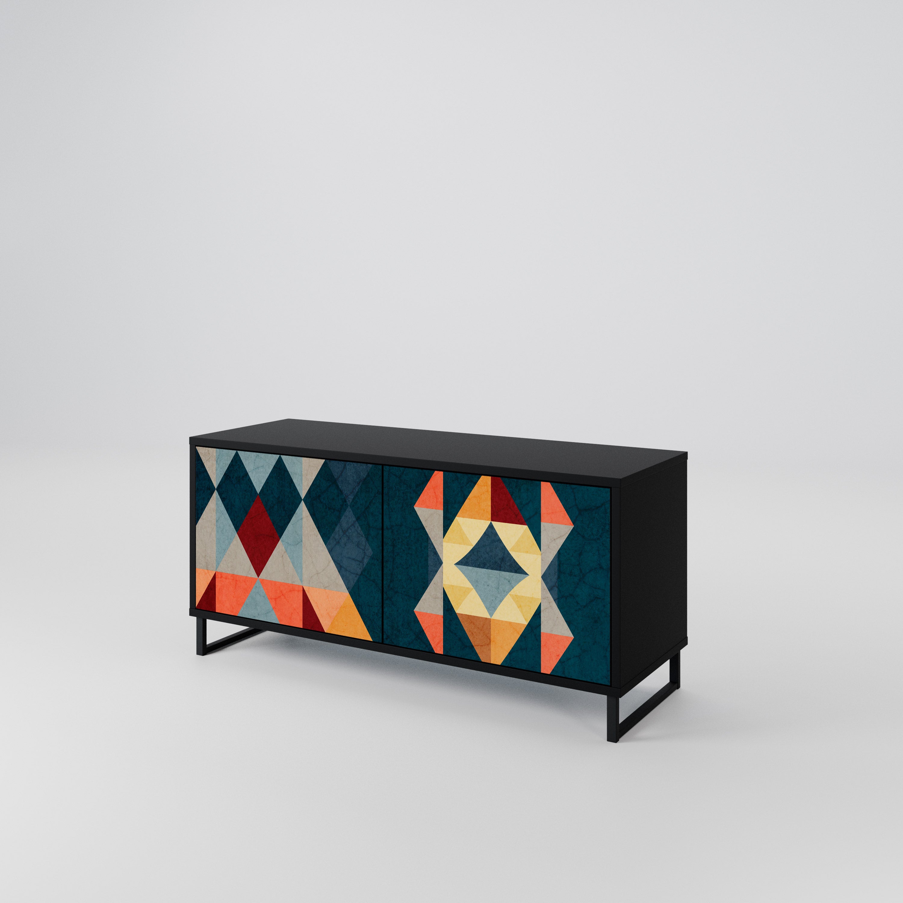 CRACKED ILLUSION Compact 2-Door TV Cabinet