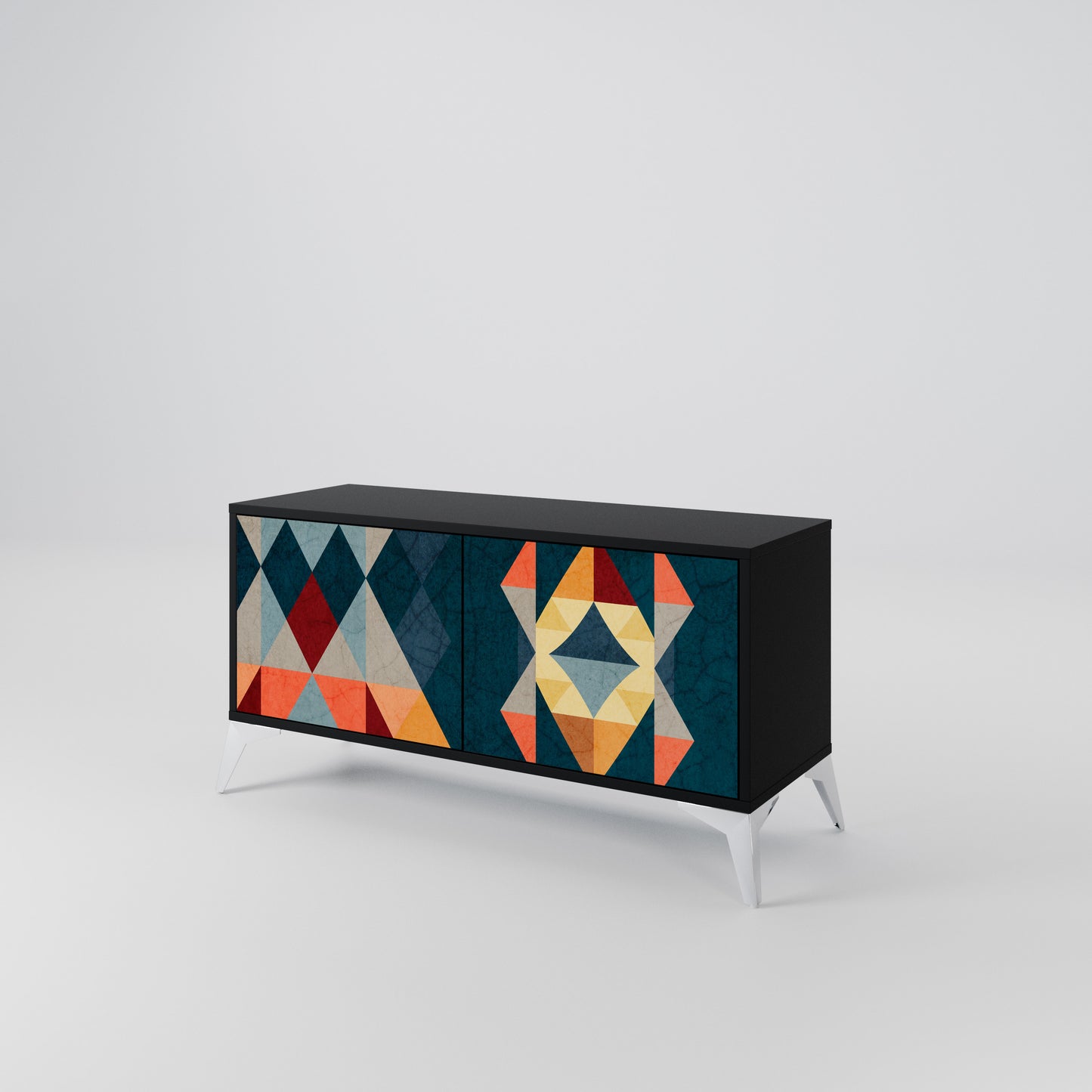 CRACKED ILLUSION Compact 2-Door TV Cabinet
