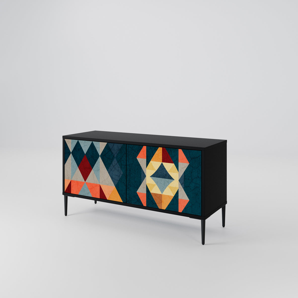 CRACKED ILLUSION Compact 2-Door TV Cabinet