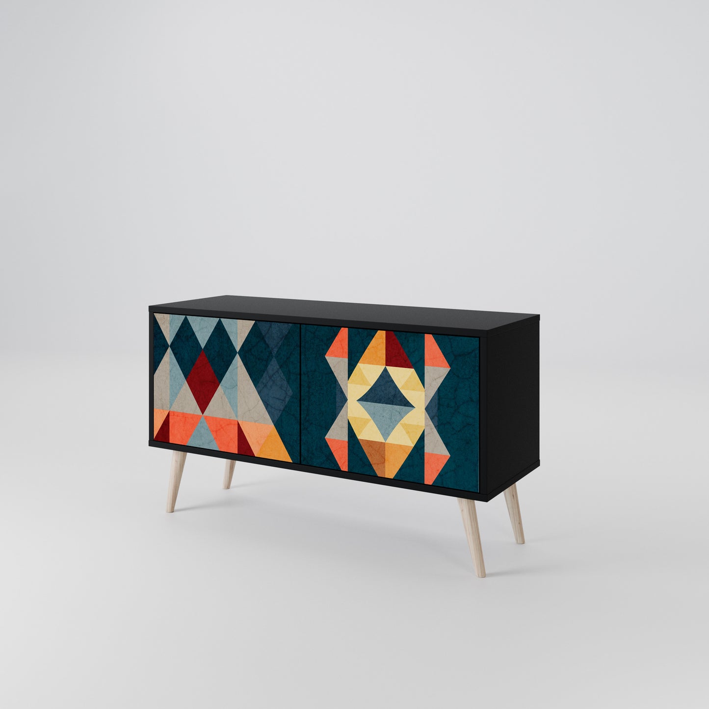 CRACKED ILLUSION Compact 2-Door TV Cabinet