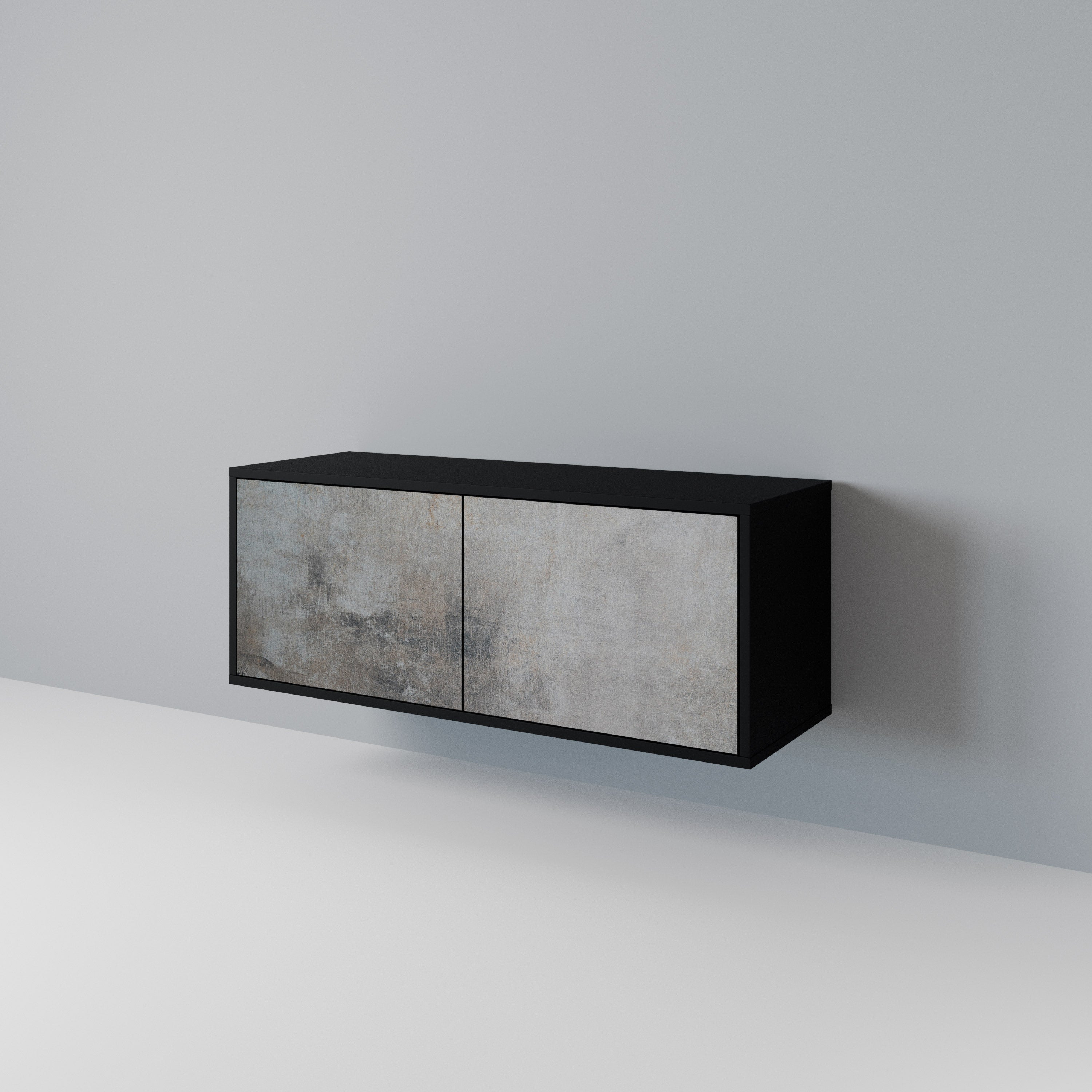 CONCRETE WALL Compact 2-Door TV Cabinet