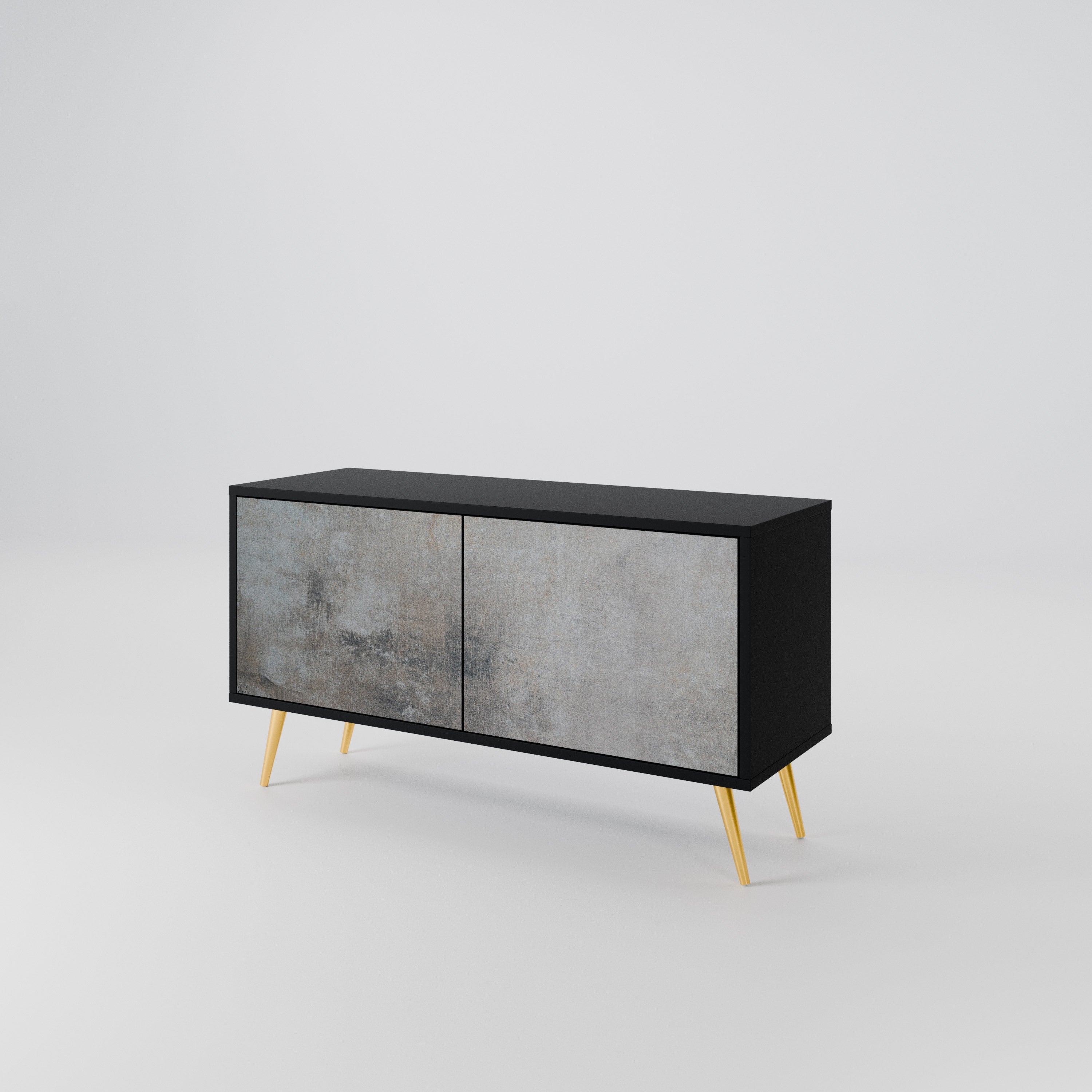 CONCRETE WALL Compact 2-Door TV Cabinet