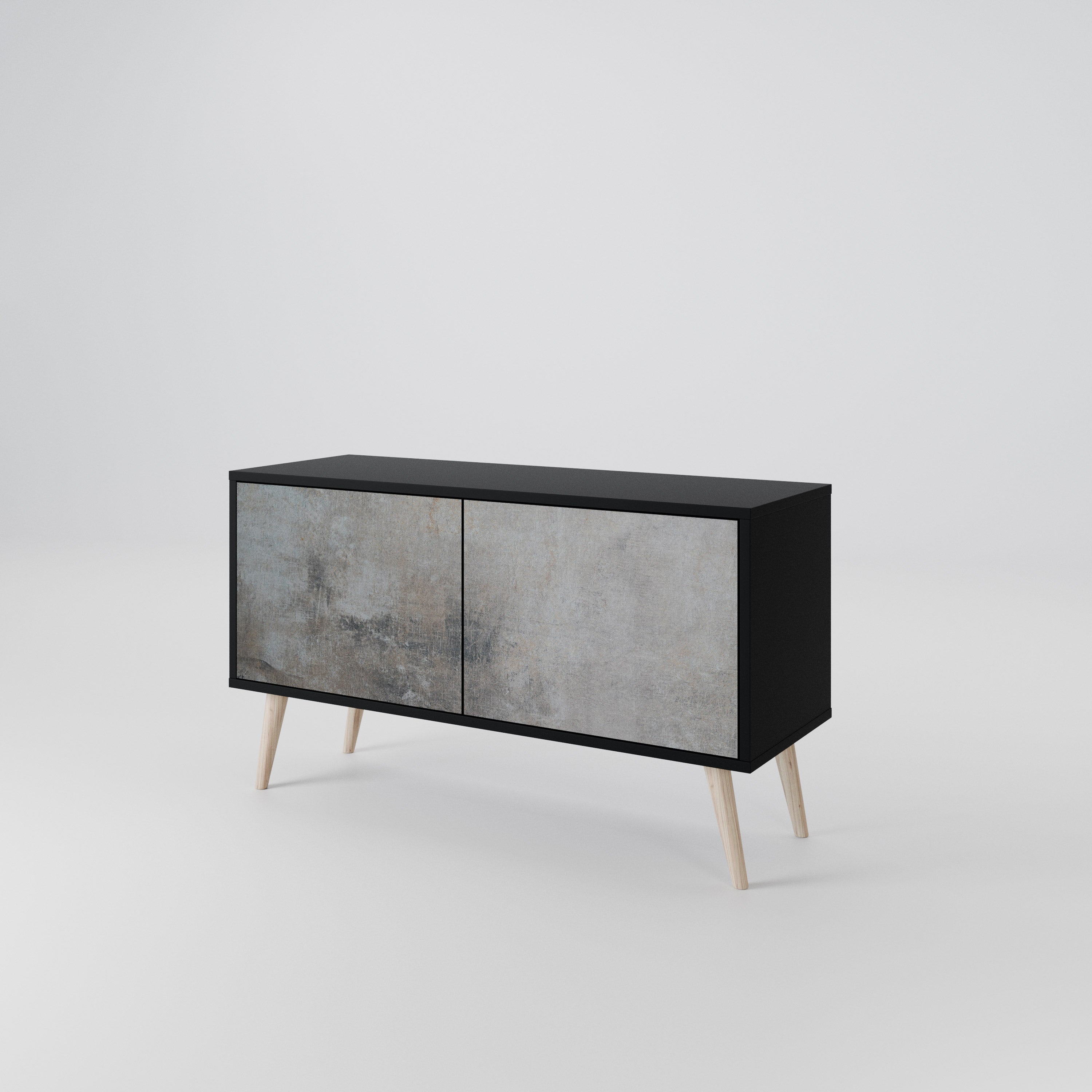 CONCRETE WALL Compact 2-Door TV Cabinet