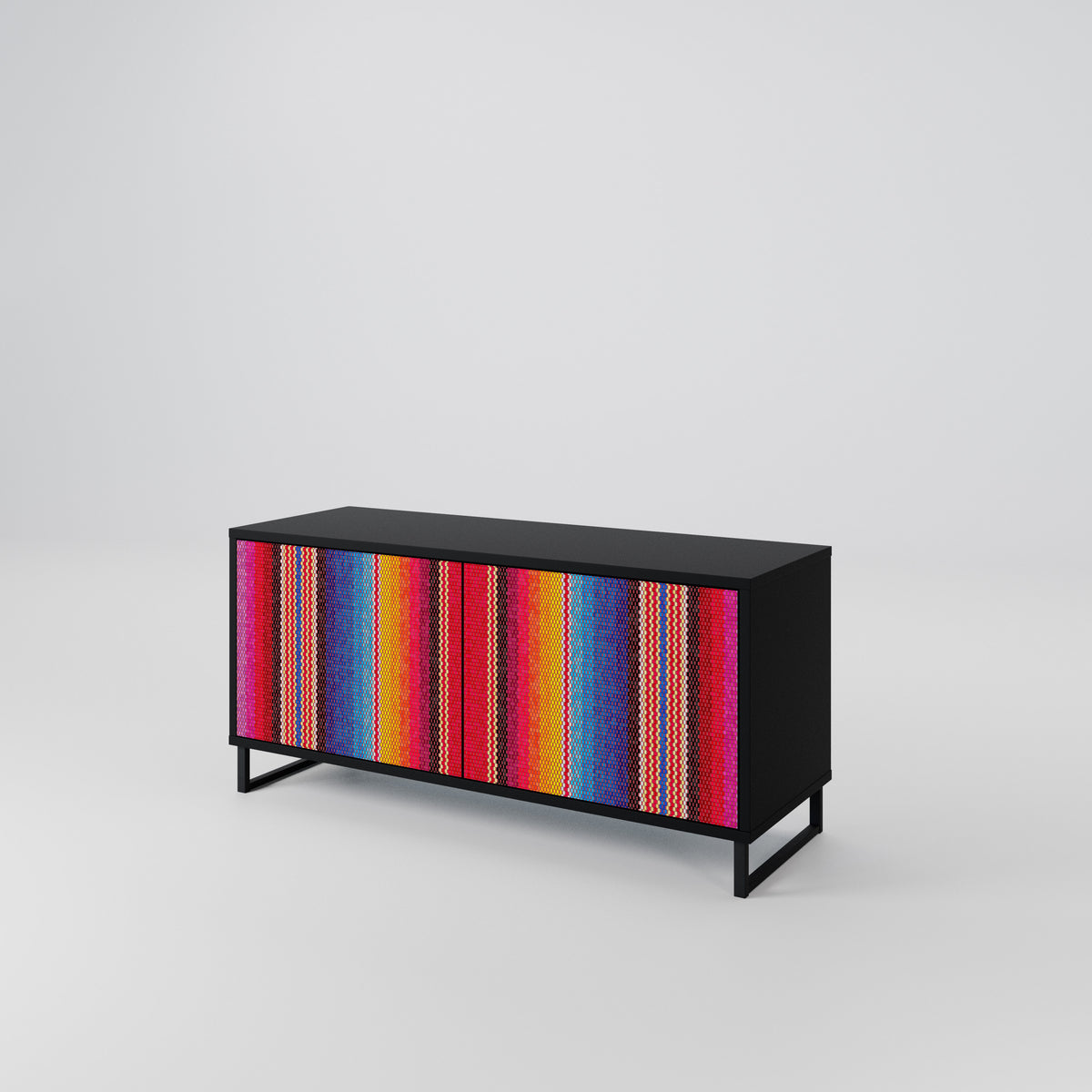 ETHNIC MEXICAN Compact 2-Door TV Cabinet