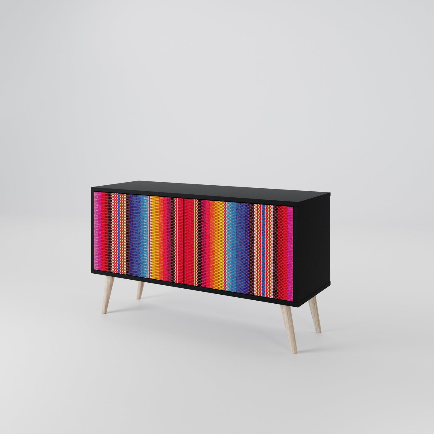 ETHNIC MEXICAN Compact 2-Door TV Cabinet
