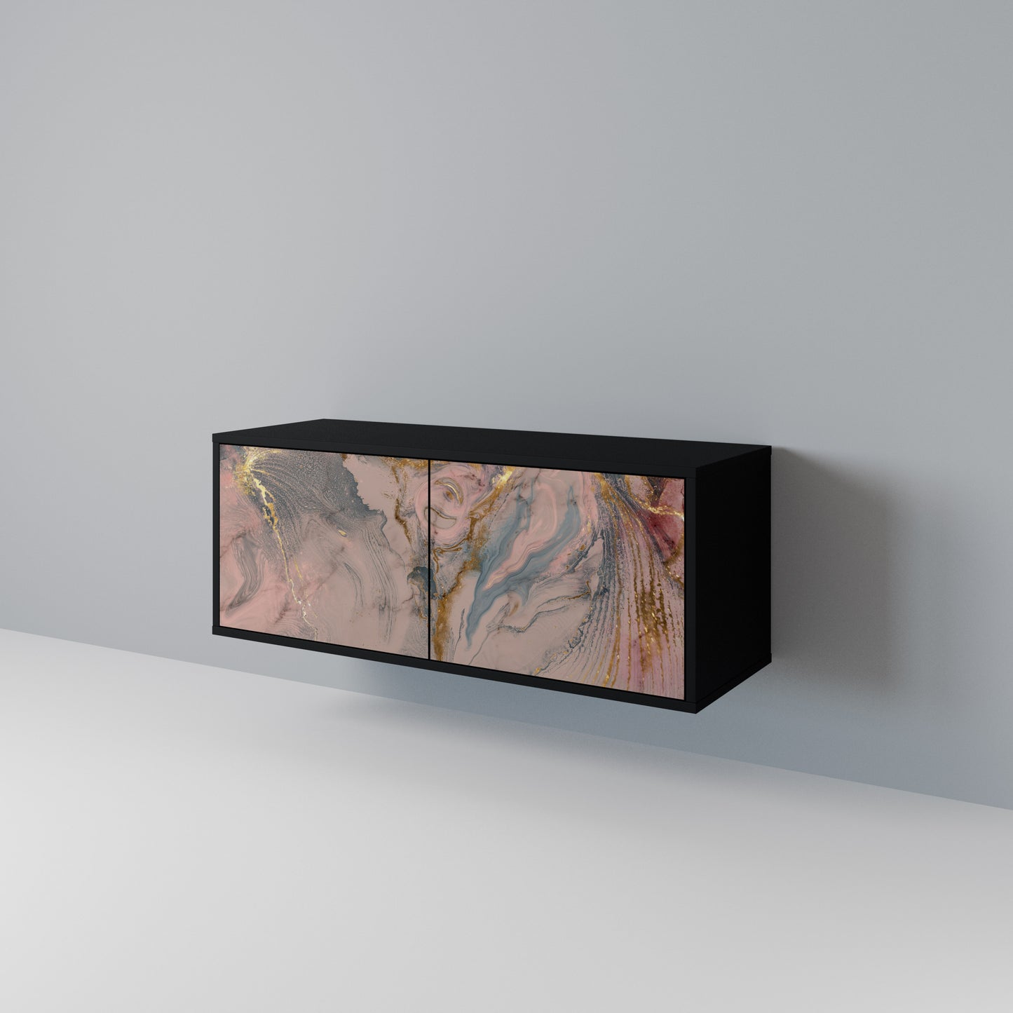 GILDED SWIRLS Compact 2-Door TV Cabinet