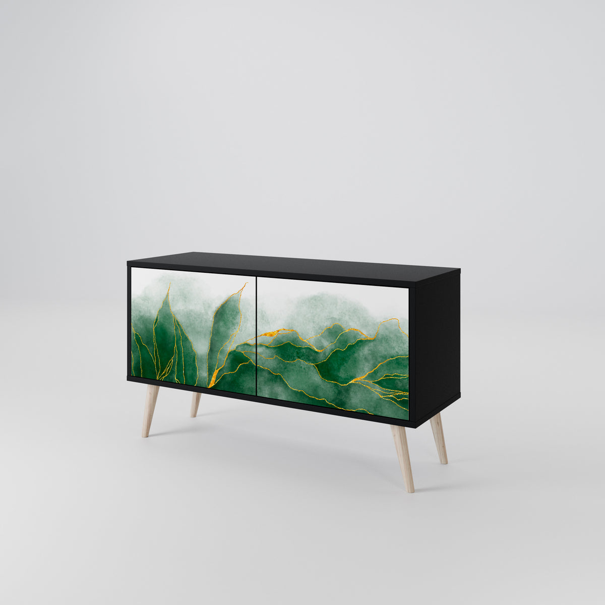 EXPENSIVE NATURE Compact 2-Door TV Cabinet