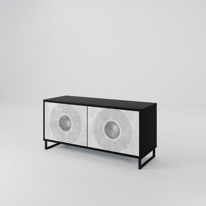SOLID CIRCLES Compact 2-Door TV Cabinet