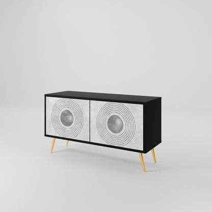 SOLID CIRCLES Compact 2-Door TV Cabinet