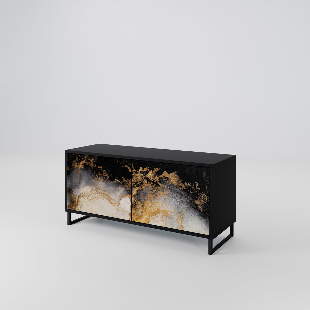 MARBLE OF TOMMORROW Compact 2-Door TV Cabinet