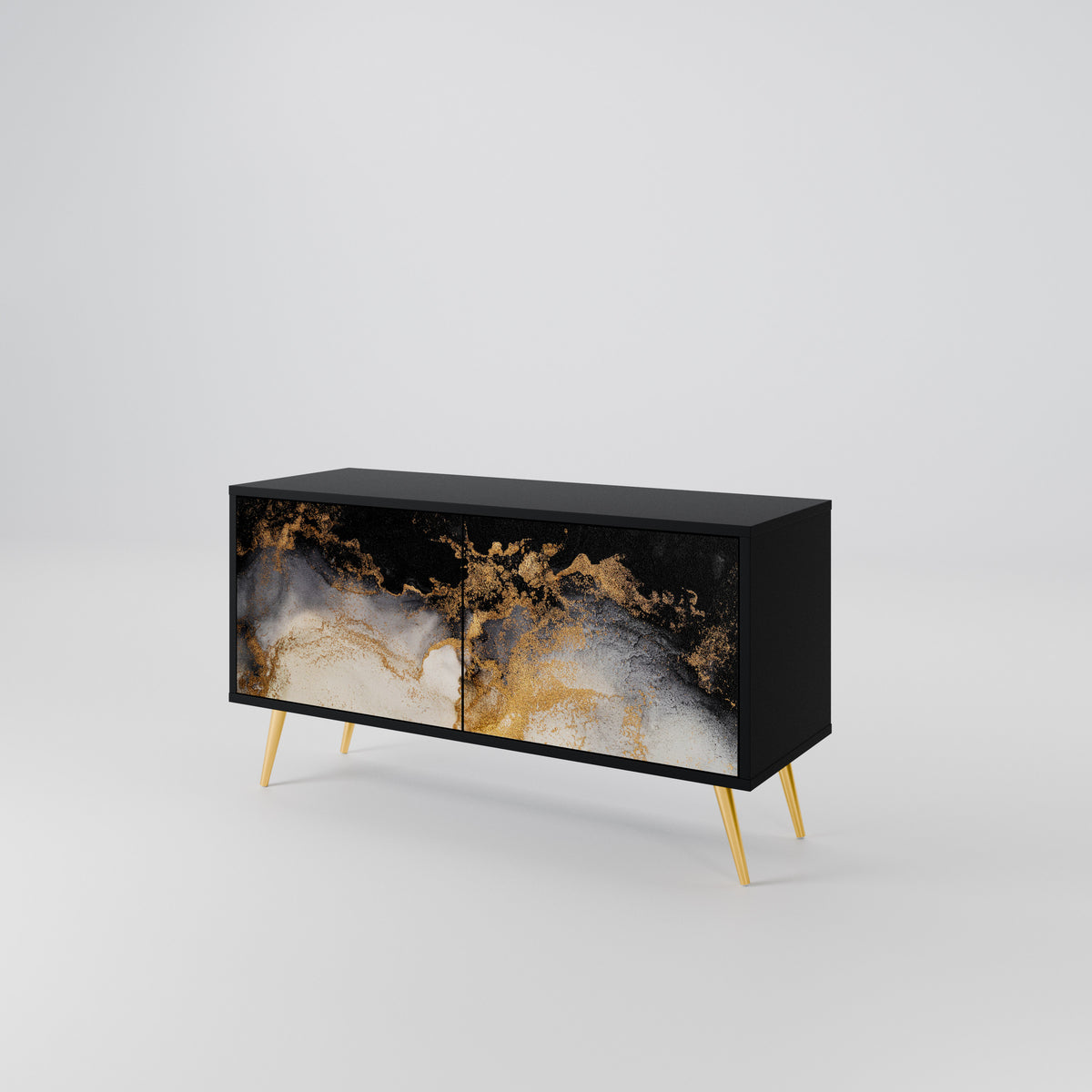 MARBLE OF TOMMORROW Compact 2-Door TV Cabinet