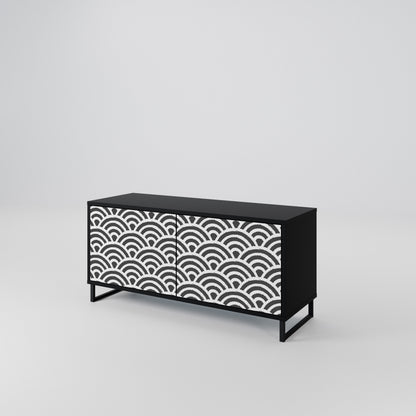 GLOOMY HOST Compact 2-Door TV Cabinet