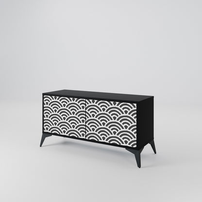 GLOOMY HOST Compact 2-Door TV Cabinet