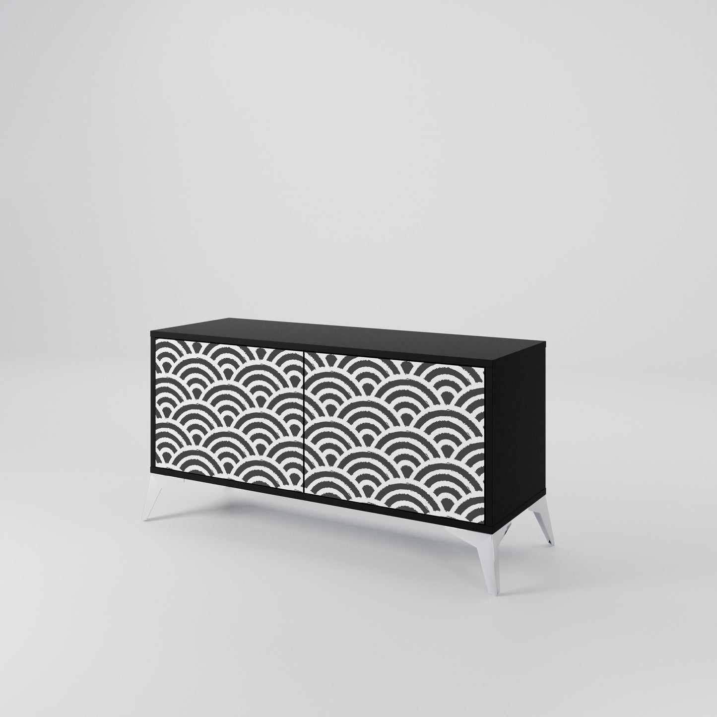 GLOOMY HOST Compact 2-Door TV Cabinet