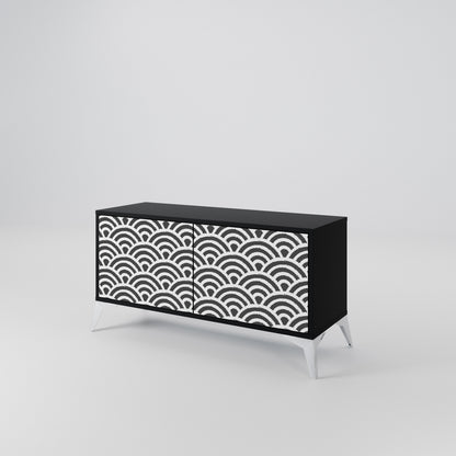 GLOOMY HOST Compact 2-Door TV Cabinet