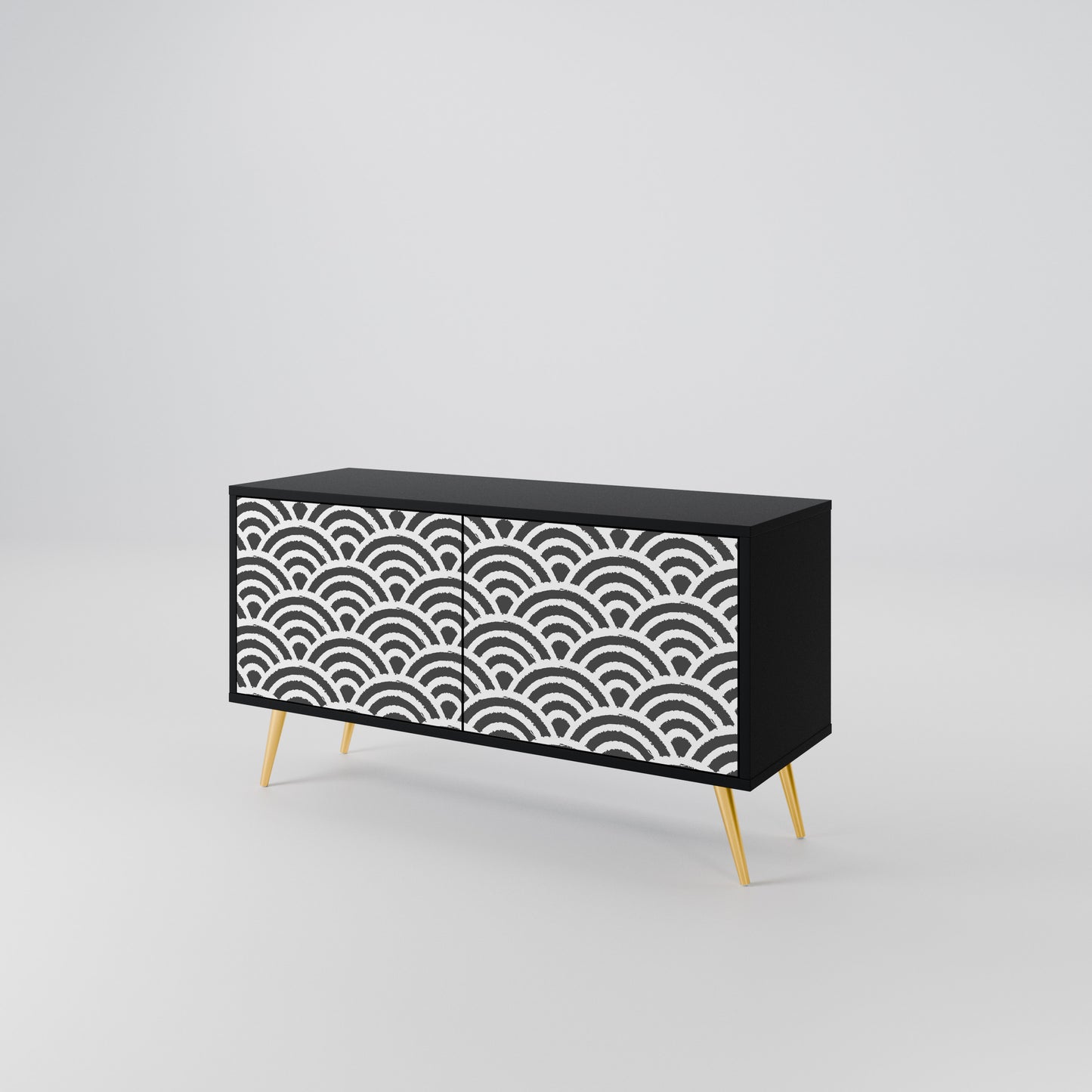GLOOMY HOST Compact 2-Door TV Cabinet