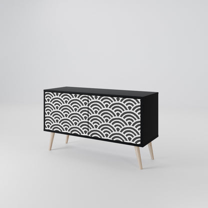 GLOOMY HOST Compact 2-Door TV Cabinet