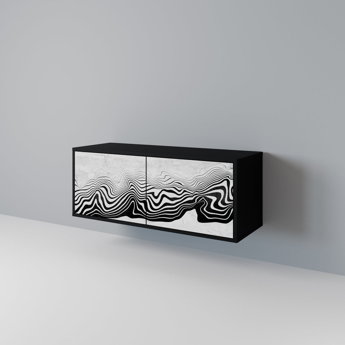 MONOCHROME MIRAGE Compact 2-Door TV Cabinet
