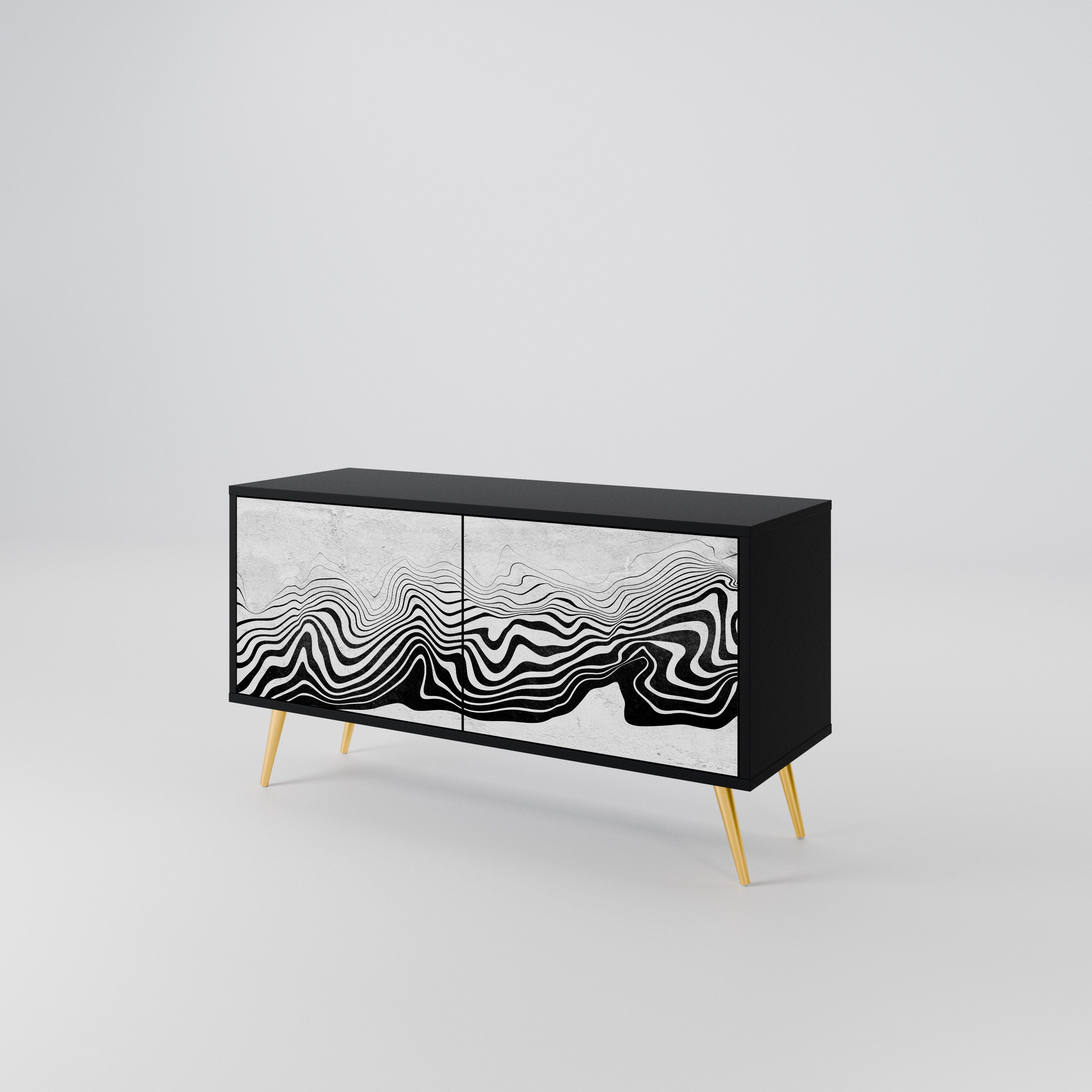 MONOCHROME MIRAGE Compact 2-Door TV Cabinet