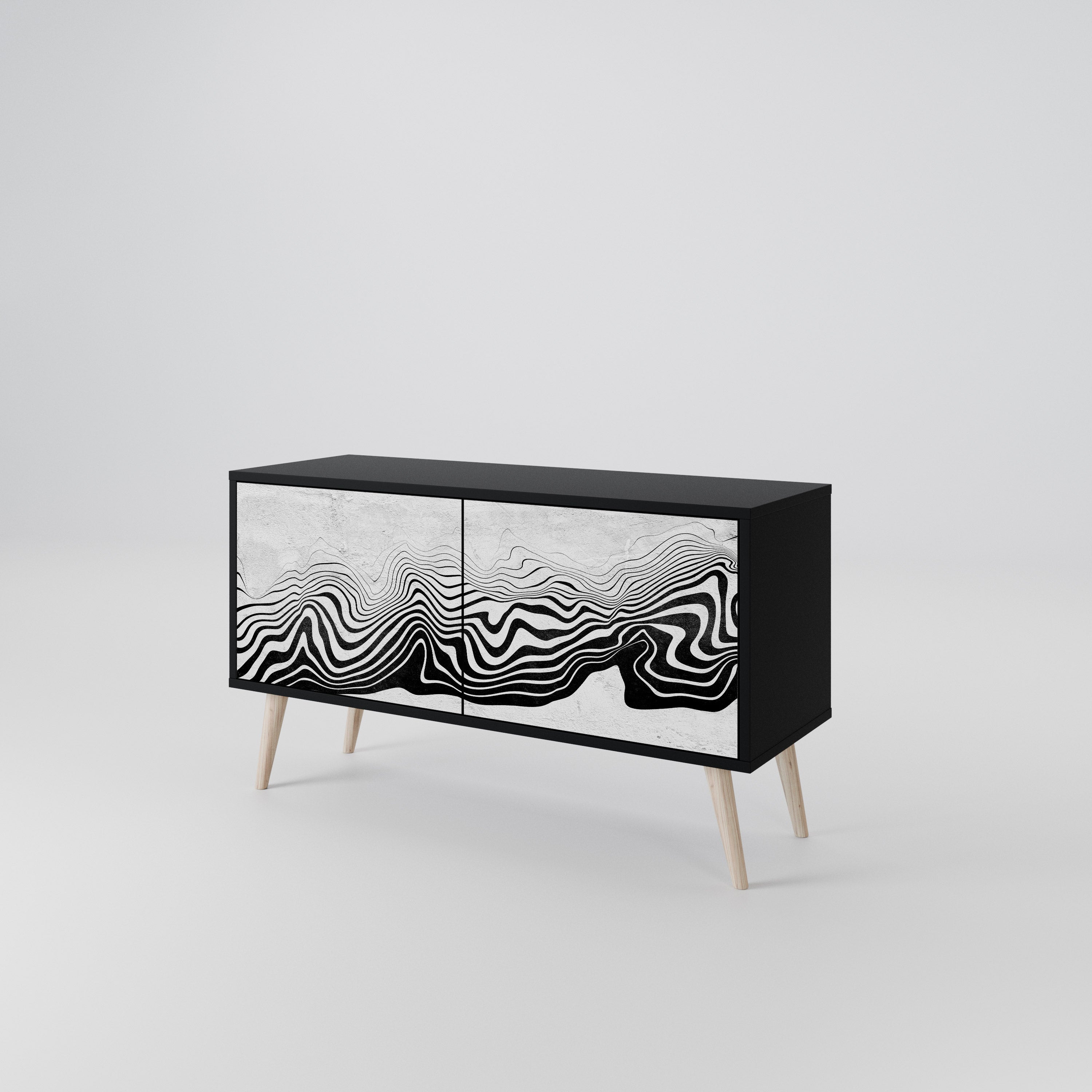 MONOCHROME MIRAGE Compact 2-Door TV Cabinet