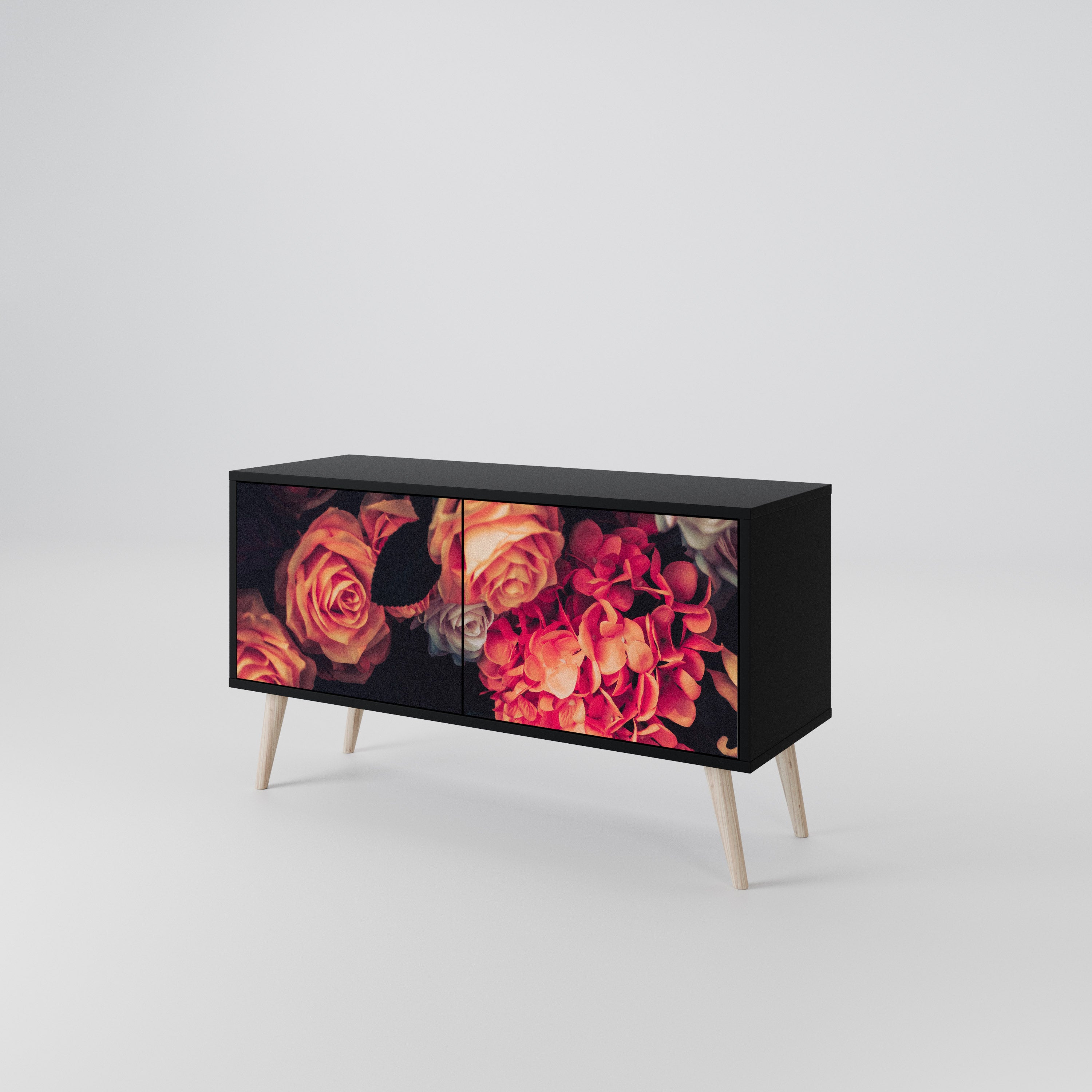 NEVERENDING BLOOM Compact 2-Door TV Cabinet