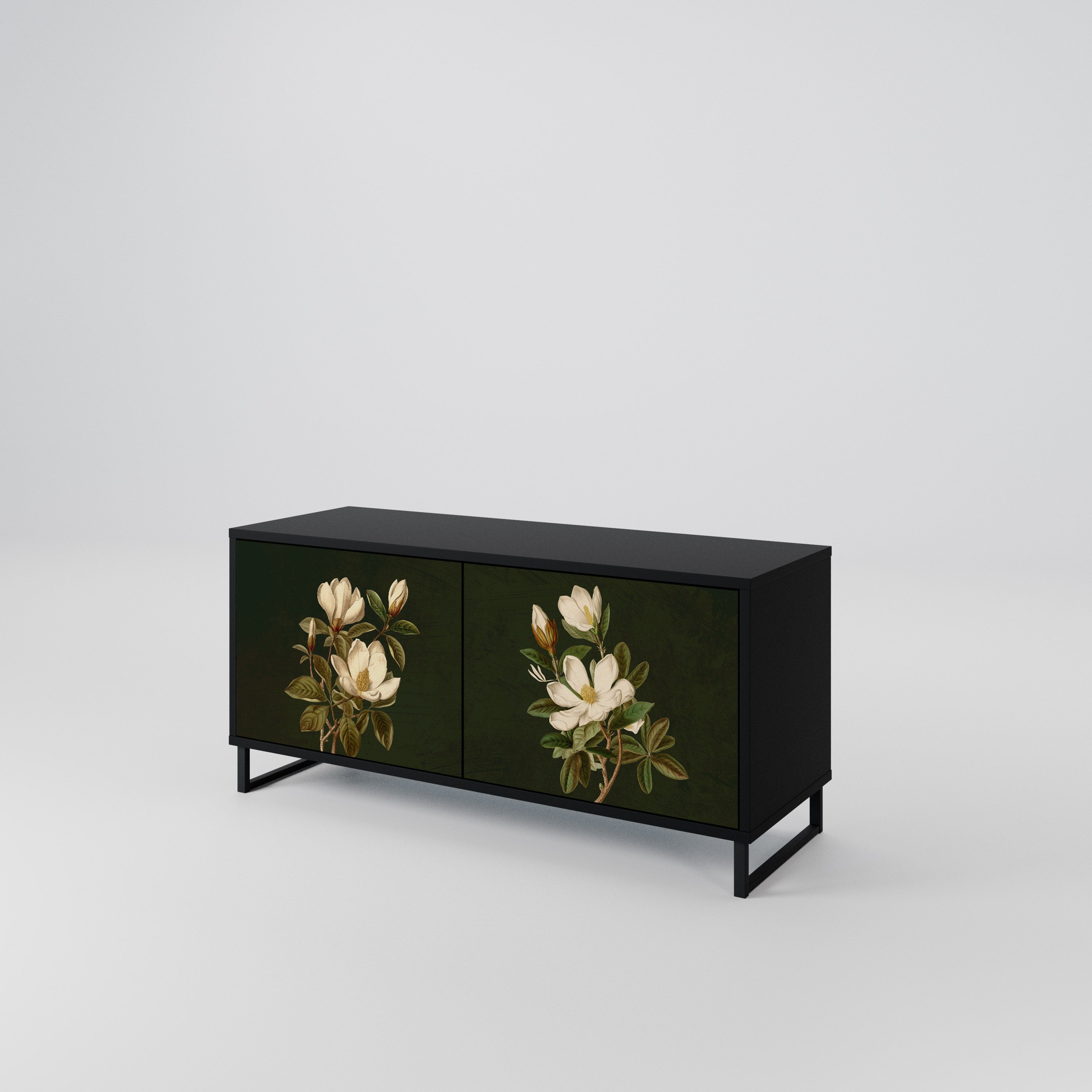 FLORAL NOIR Compact 2-Door TV Cabinet