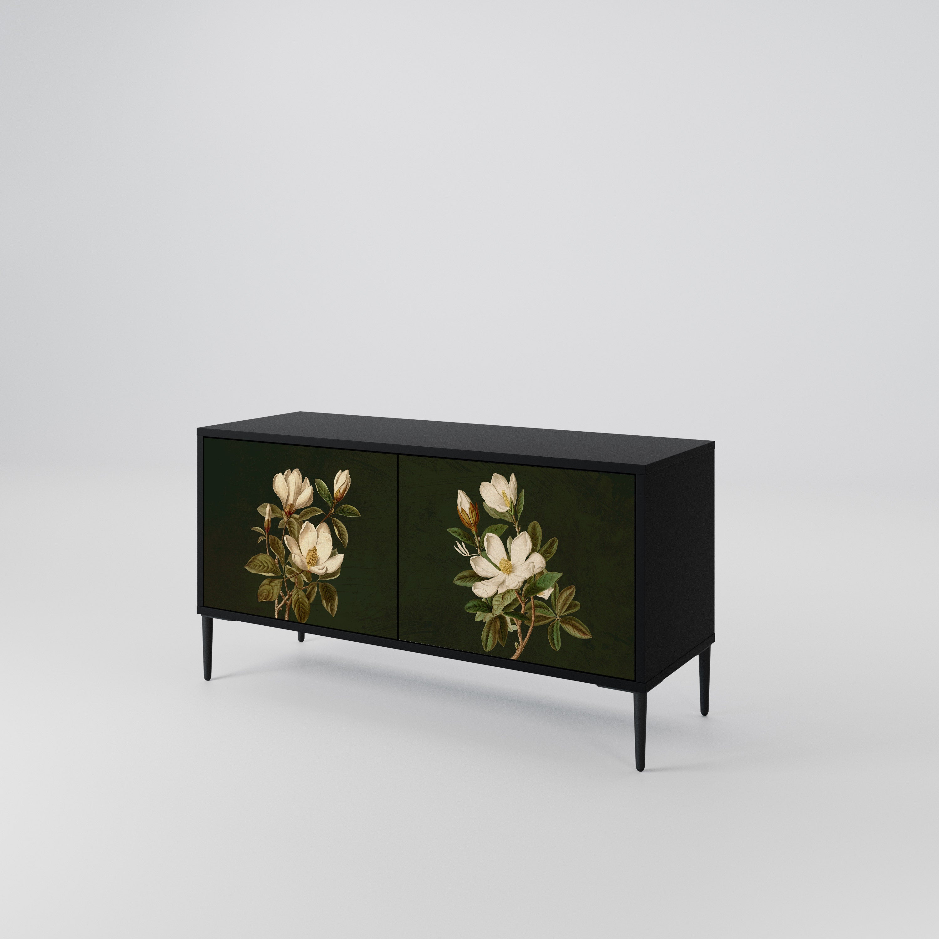 FLORAL NOIR Compact 2-Door TV Cabinet