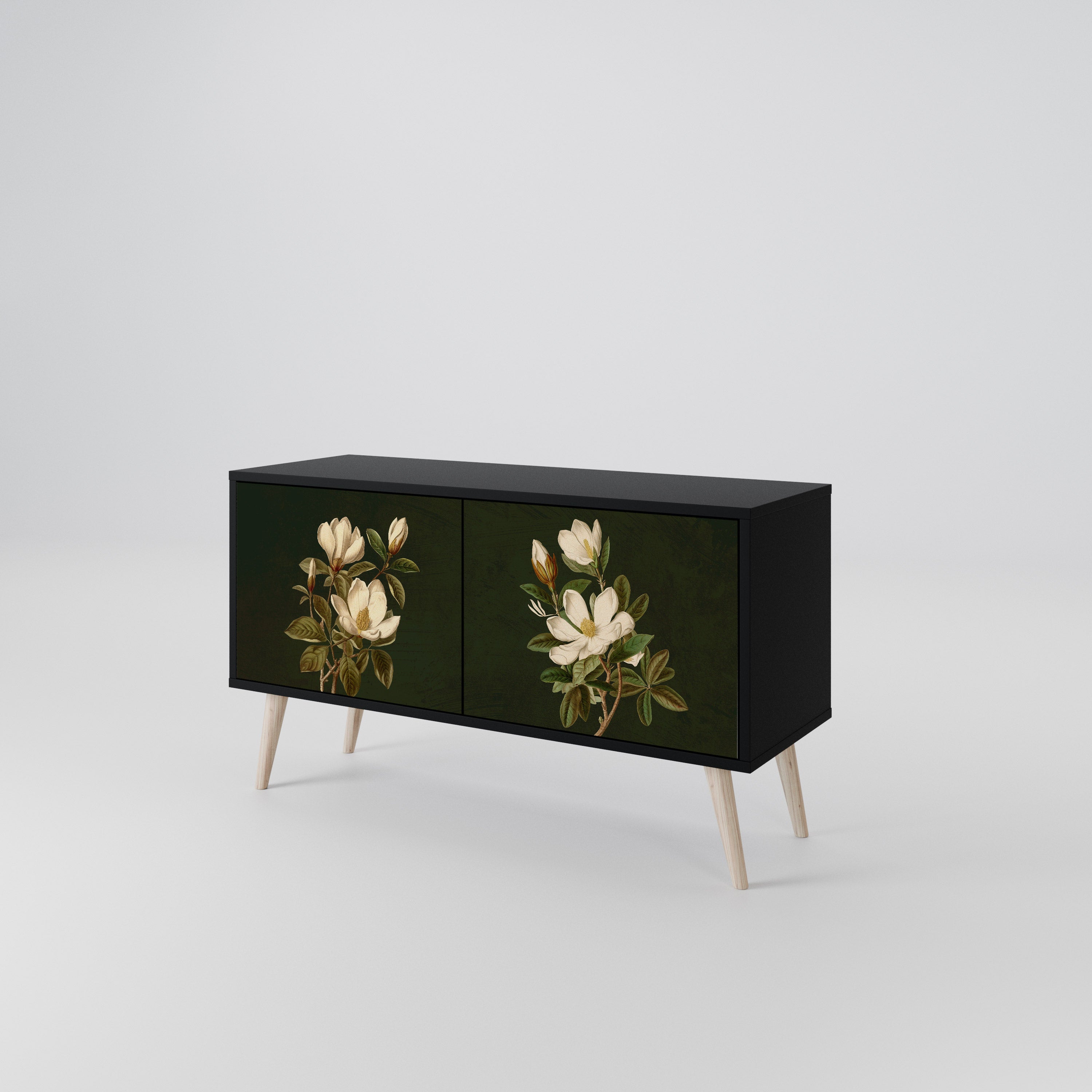 FLORAL NOIR Compact 2-Door TV Cabinet