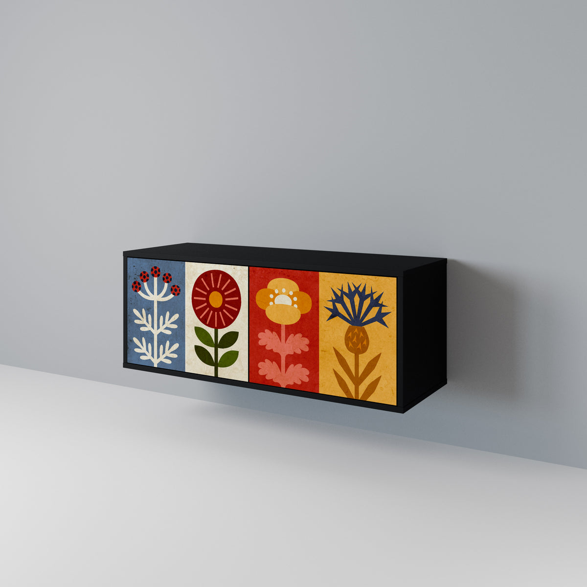 SCANDIC FLOWERET Compact 2-Door TV Cabinet