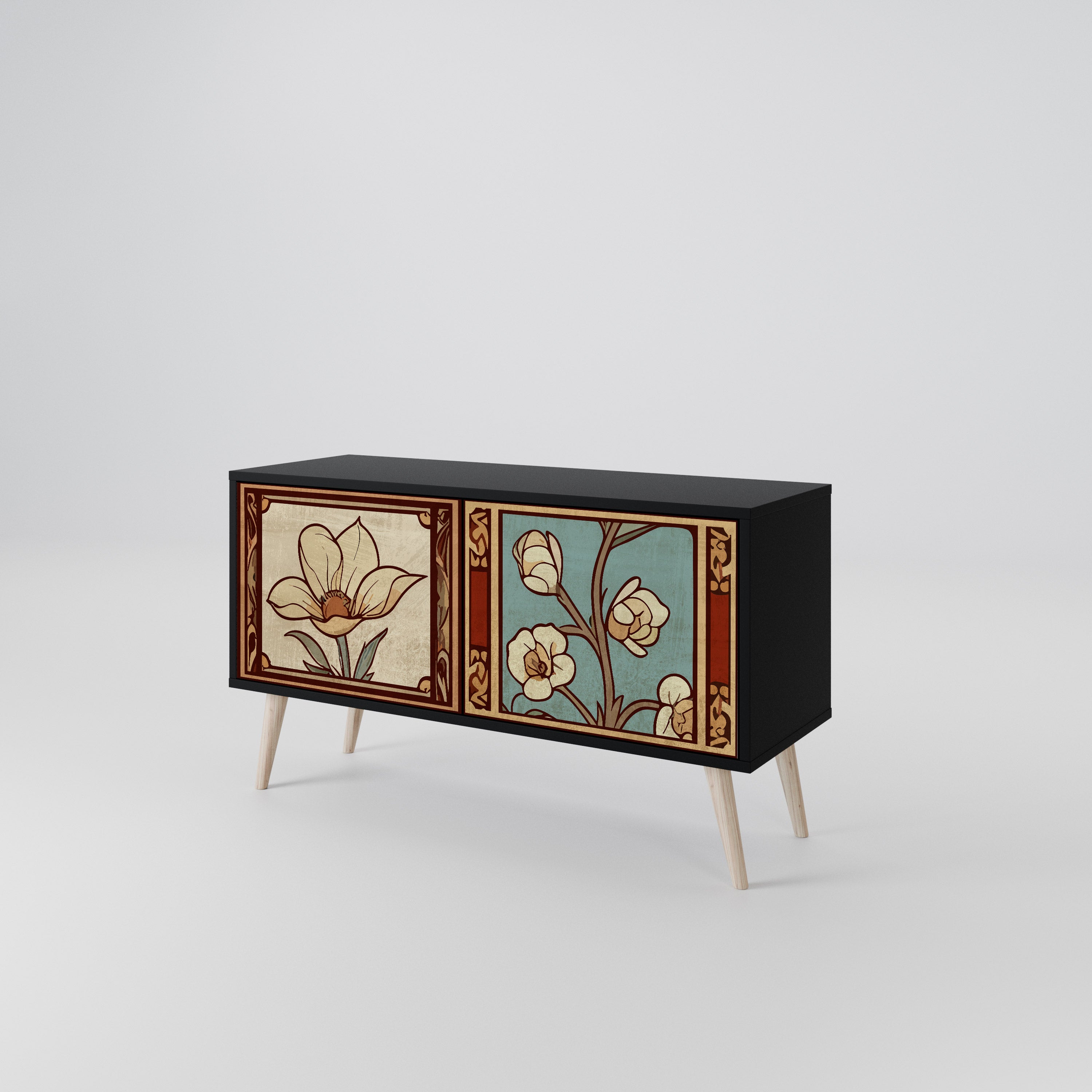 TIMELESS FLORA Compact 2-Door TV Cabinet