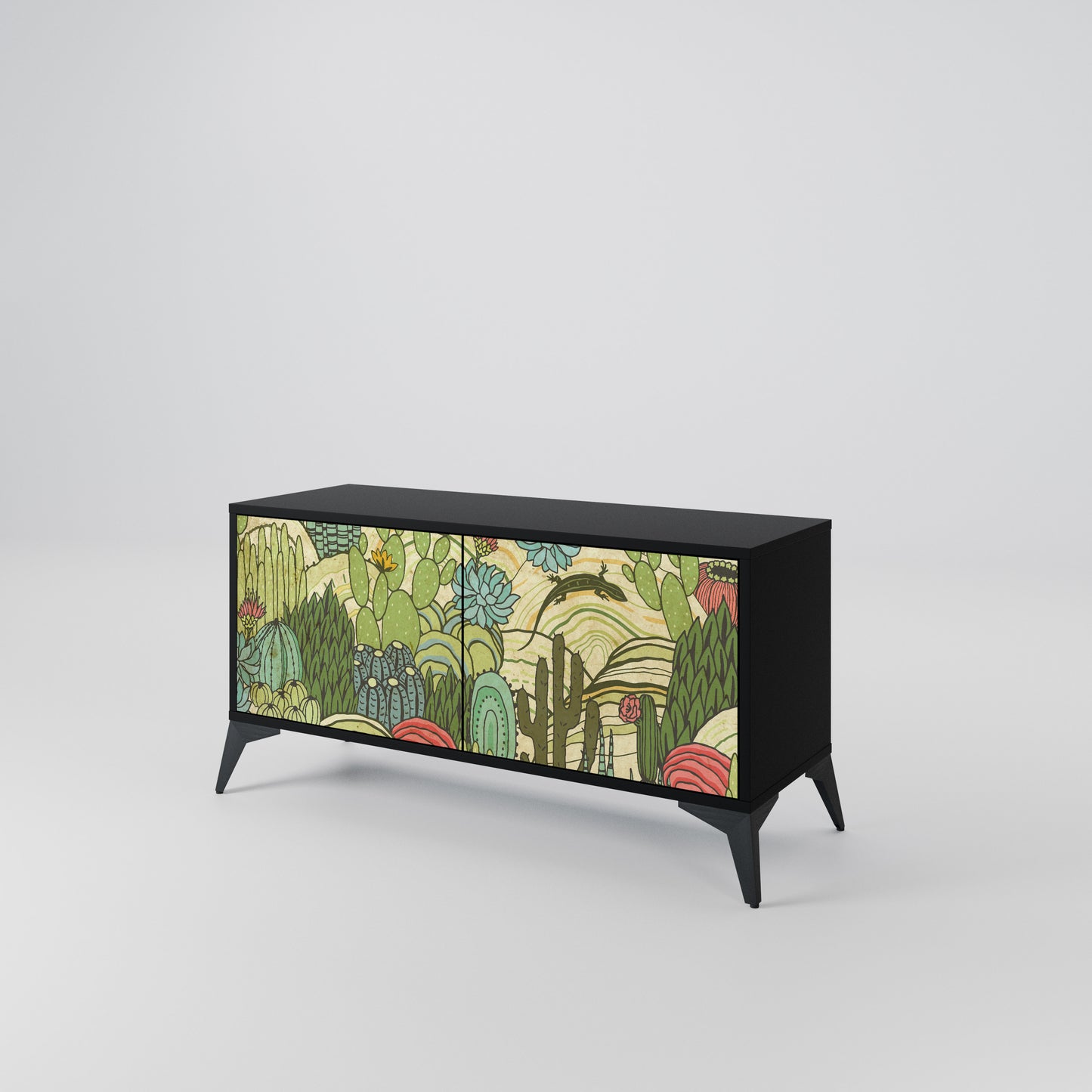 SUCCULENTS KALEIDOSCOPE Compact 2-Door TV Cabinet