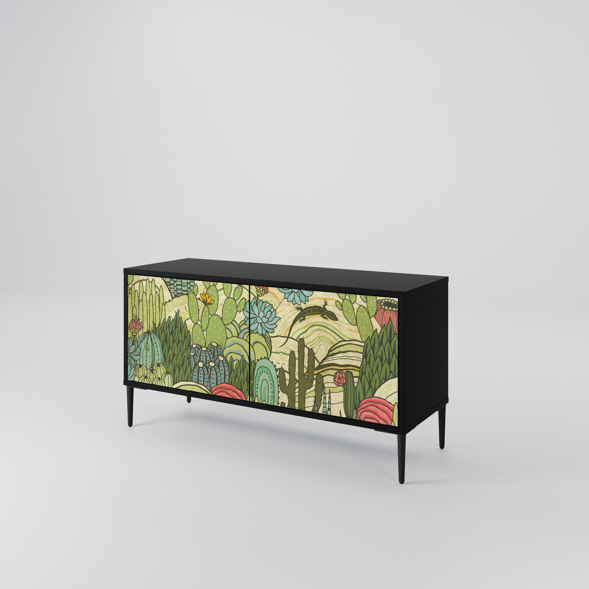 SUCCULENTS KALEIDOSCOPE Compact 2-Door TV Cabinet
