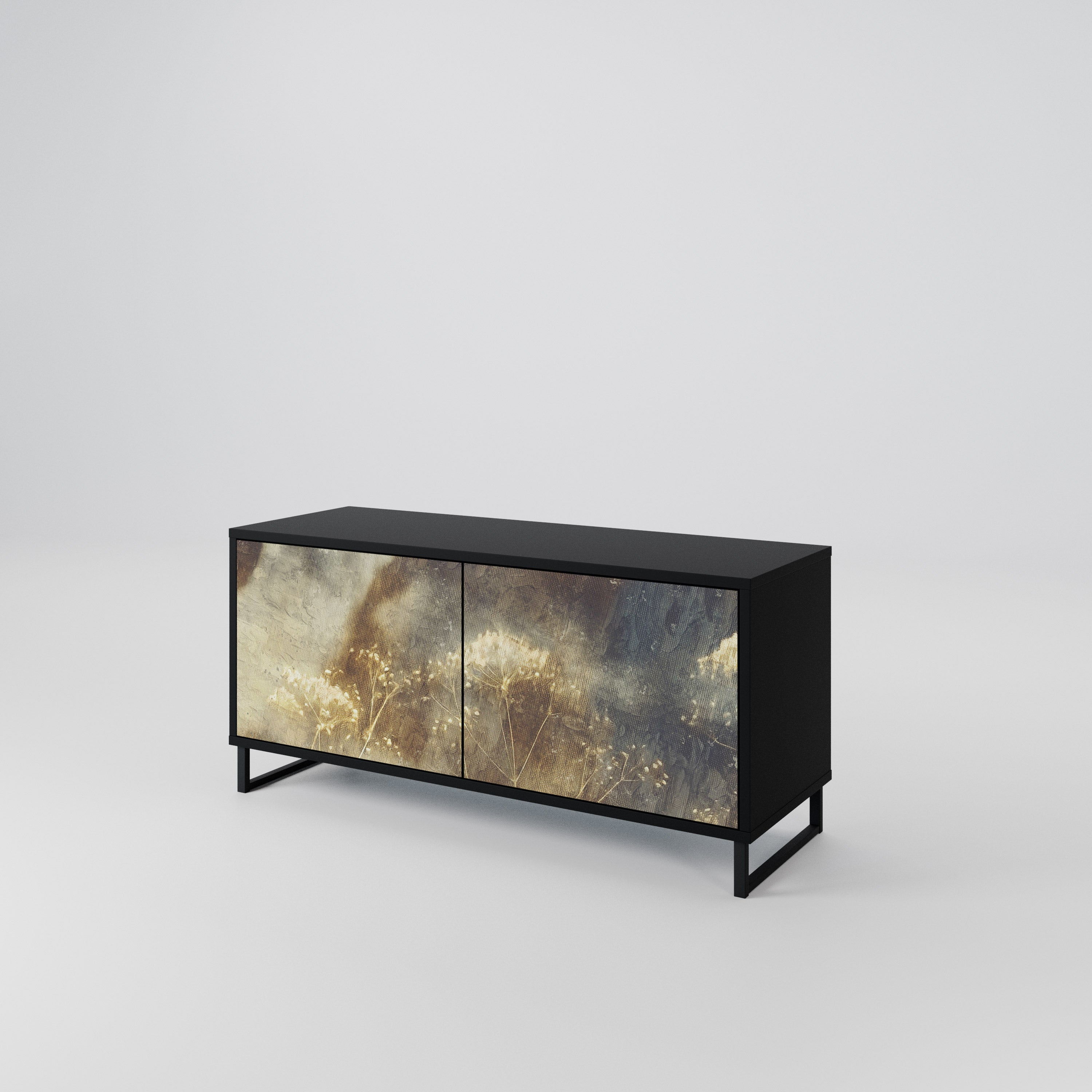 GENTLE POWER Compact 2-Door TV Cabinet