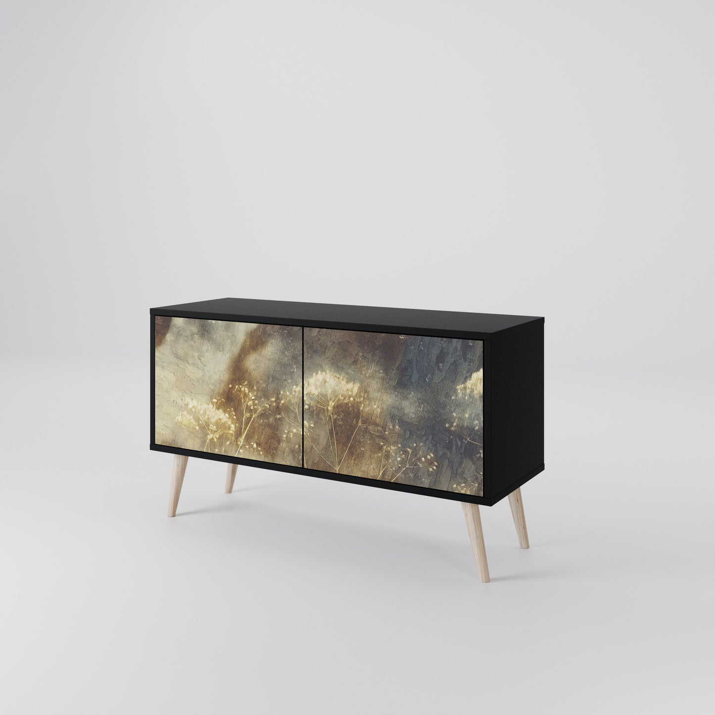 GENTLE POWER Compact 2-Door TV Cabinet
