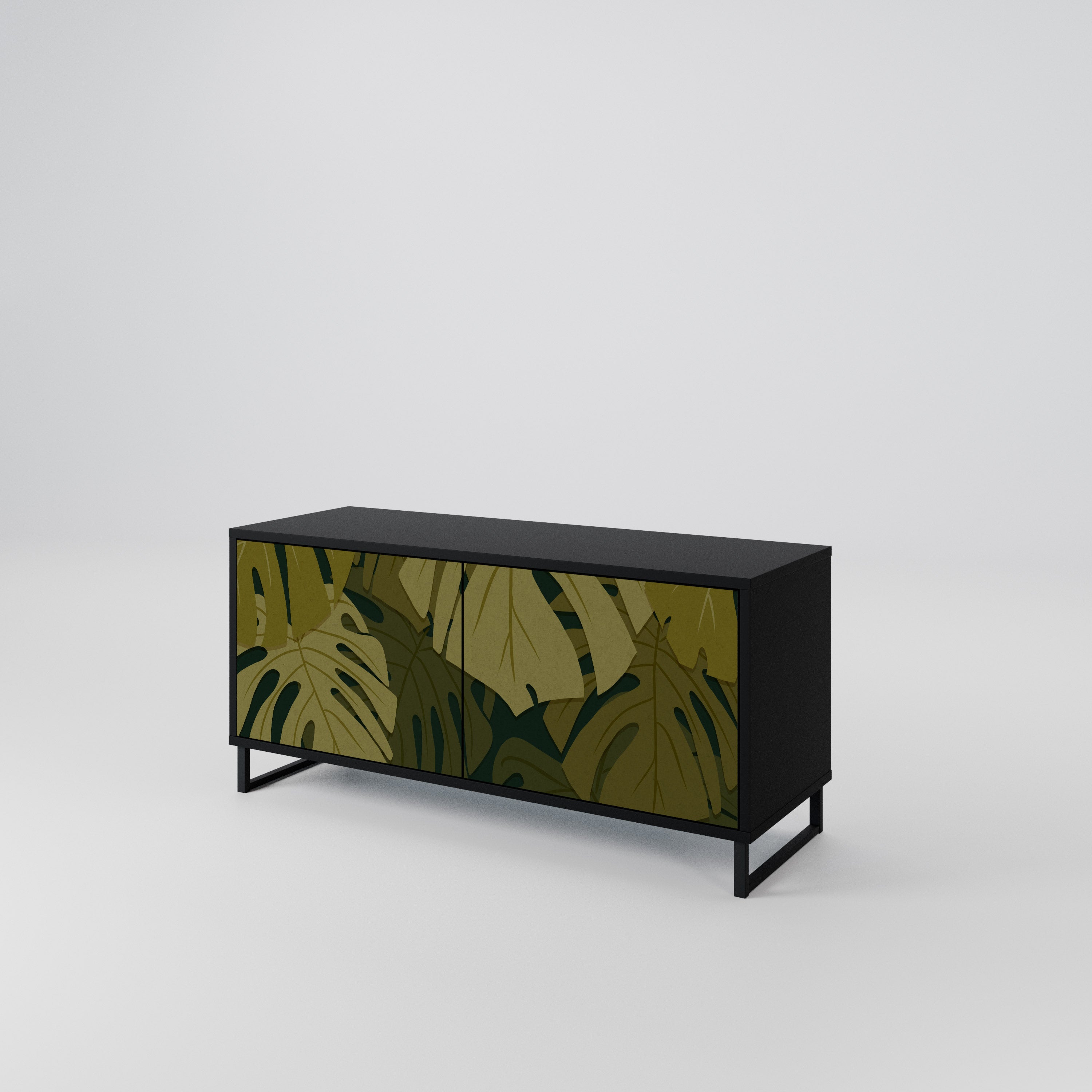 TROPICAL BEAUTY Compact 2-Door TV Cabinet