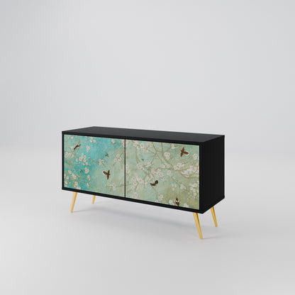 BLOOMING CHARM Compact 2-Door TV Cabinet